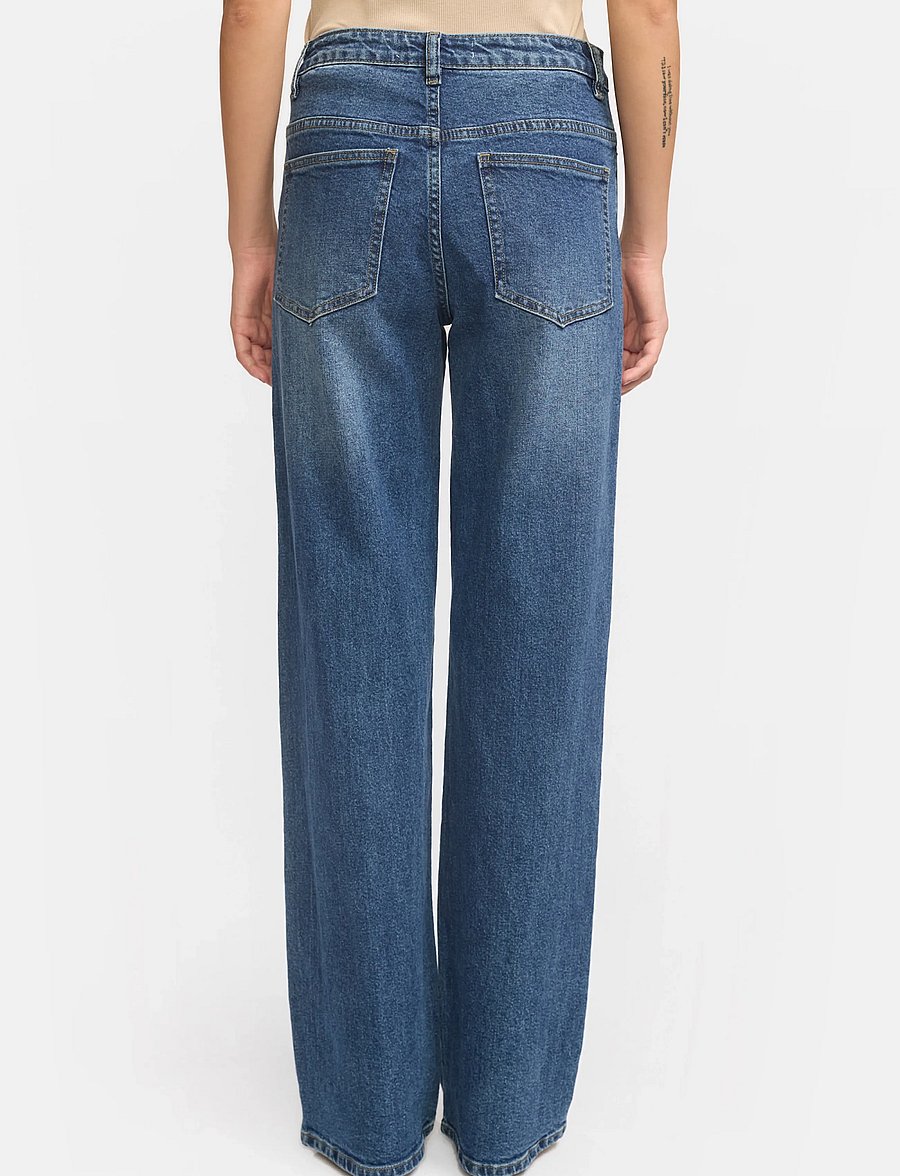 Soft Rebels - SRWilla Midwaist Wide Jeans - vida jeans - 759 imagine dark blue - 3