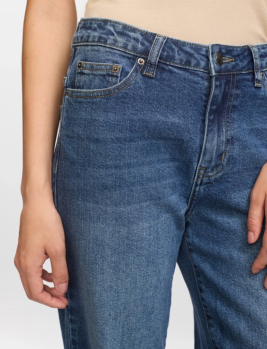 Soft Rebels - SRWilla Midwaist Wide Jeans - vida jeans - 759 imagine dark blue - 4