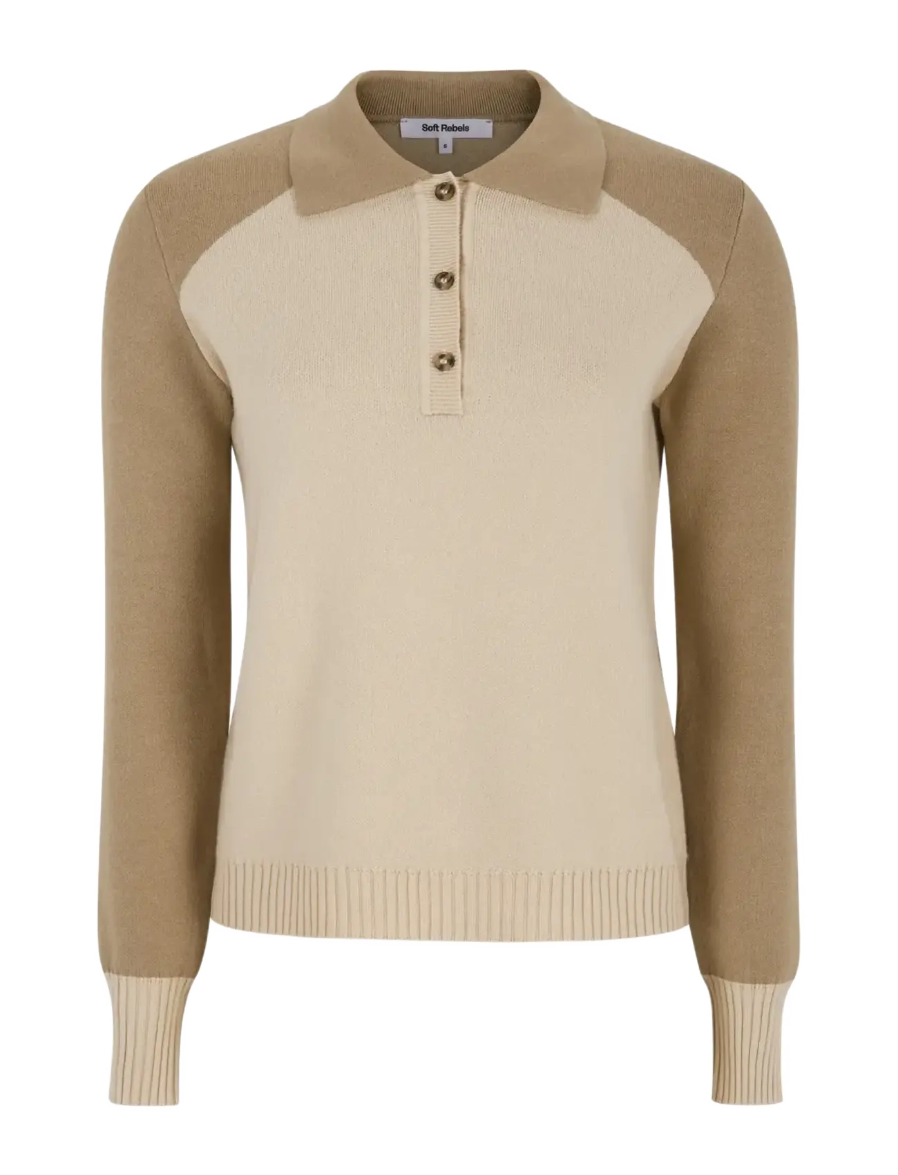 SOFT REBELS Srelanore Polo Knit Braun - S - Damen