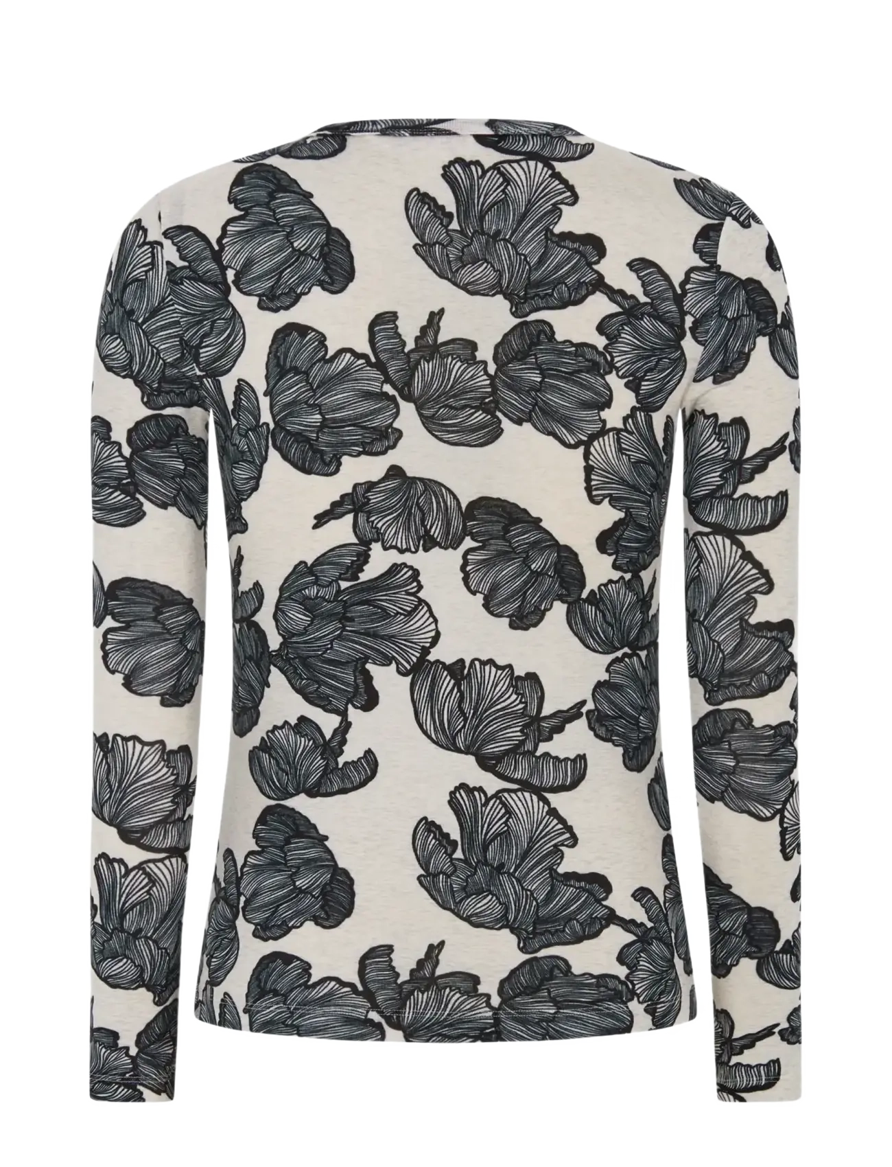 Soft Rebels - SRRoman O-neck Printed - flower frill arctic wolf - 2