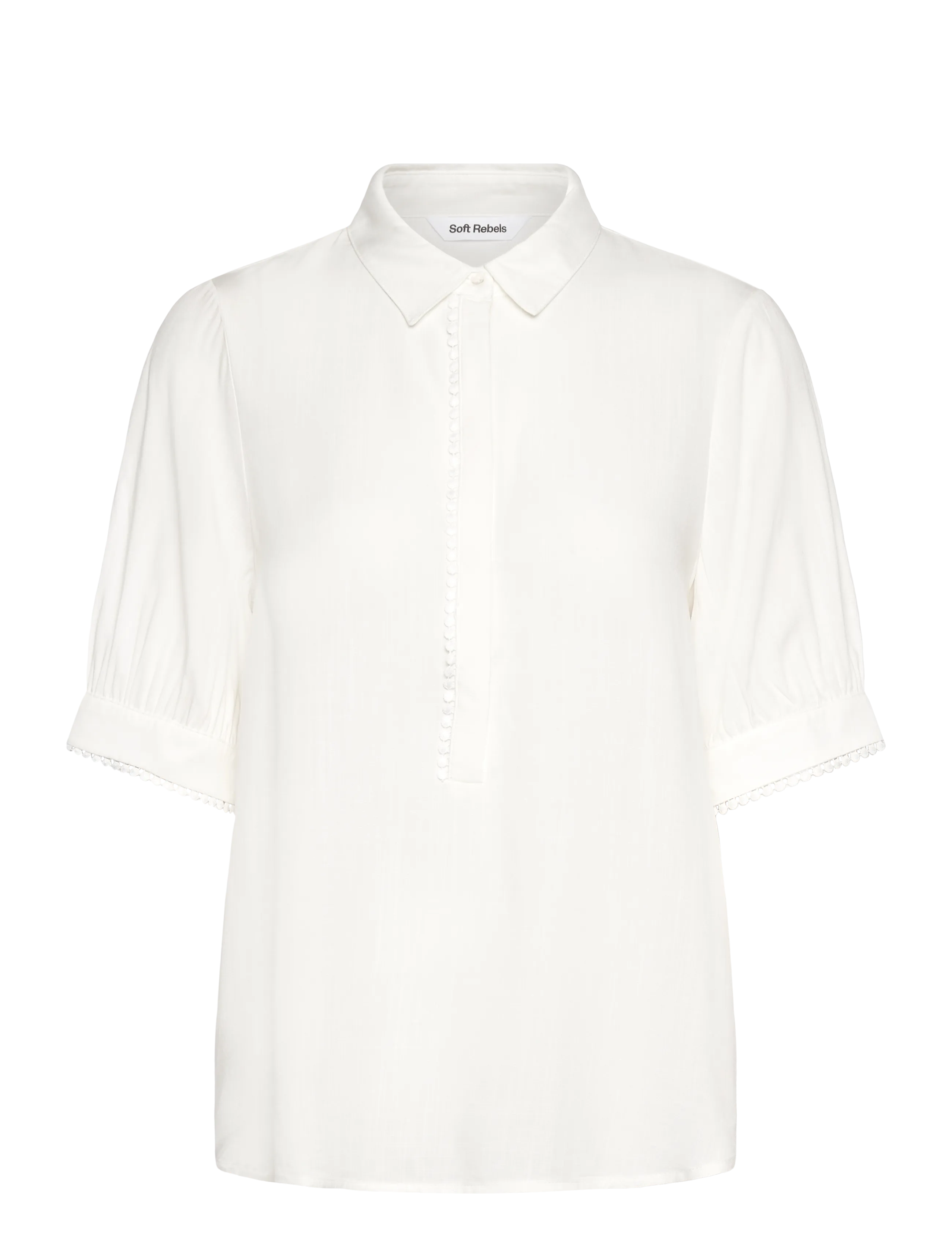 Soft Rebels SREbba Mayson Blouse - Officewear - 002 SNOW WHITE / cream