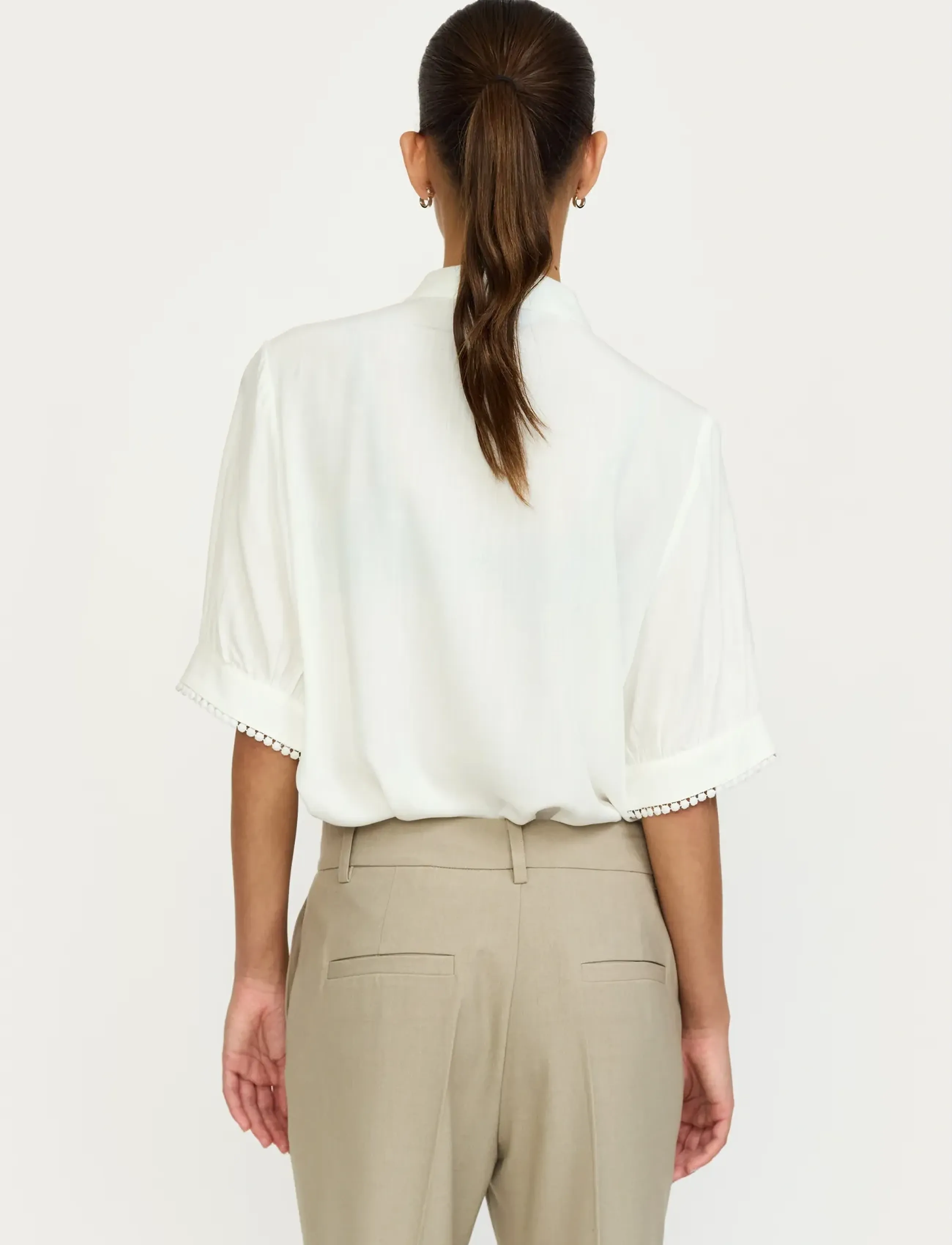 Soft Rebels - SREbba Mayson Blouse - kortärmade blusar - 002 snow white - 3