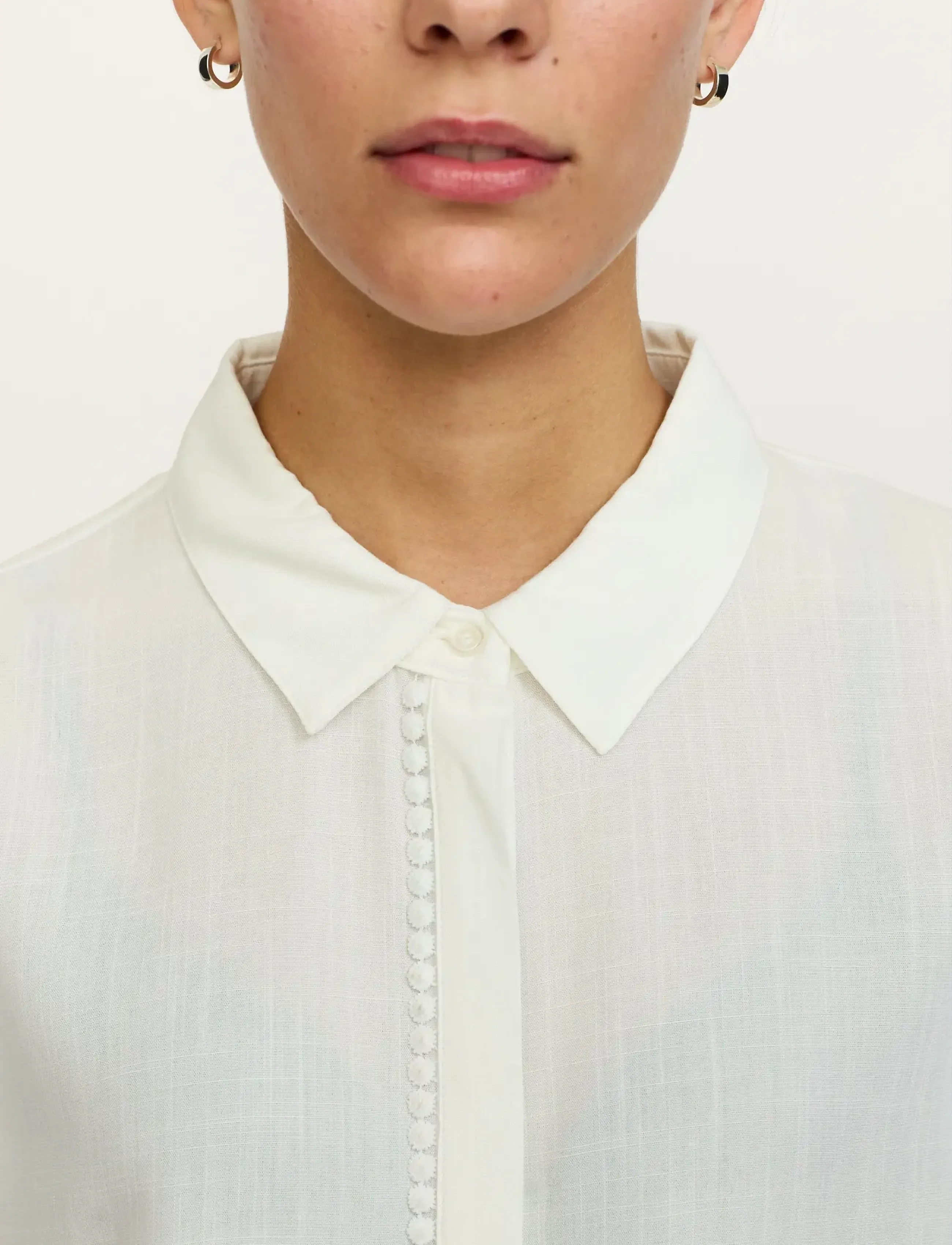 Soft Rebels - SREbba Mayson Blouse - kortärmade blusar - 002 snow white - 4
