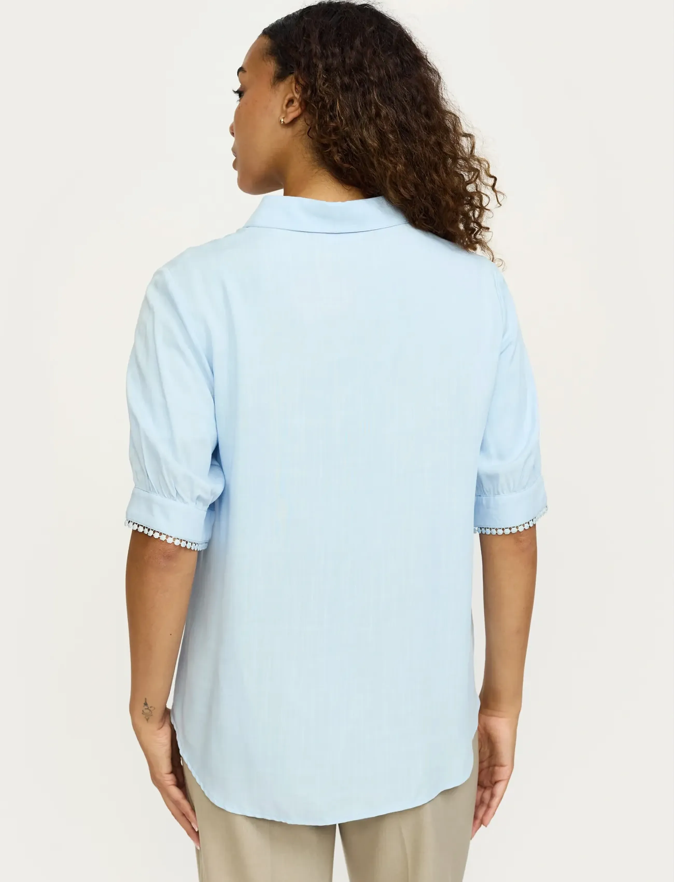 Soft Rebels - SREbba Mayson Blouse - kurzärmelige blusen - 678 windsurfer - 3