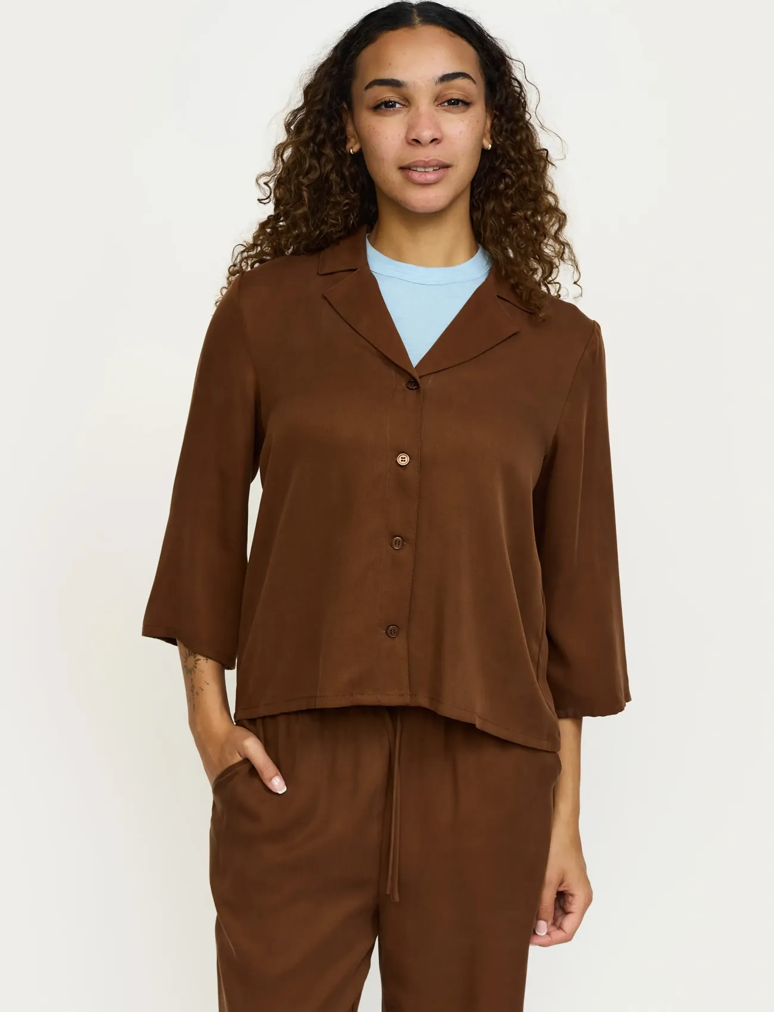 Soft Rebels SRUma Shirt - Pluusid ja särgid - DOWNTOWN BROWN / brown