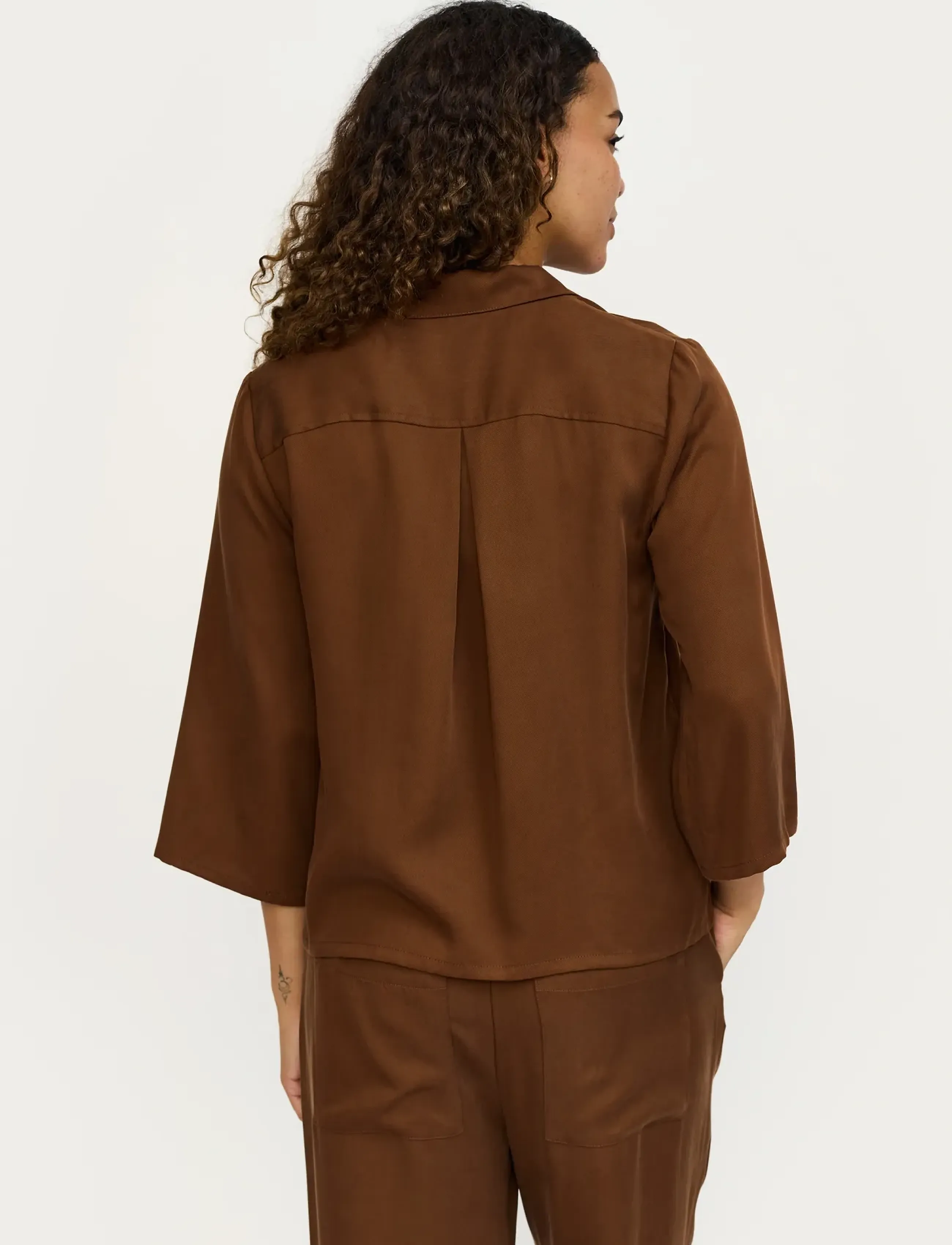 Soft Rebels - SRUma Shirt - short-sleeved blouses - downtown brown - 3