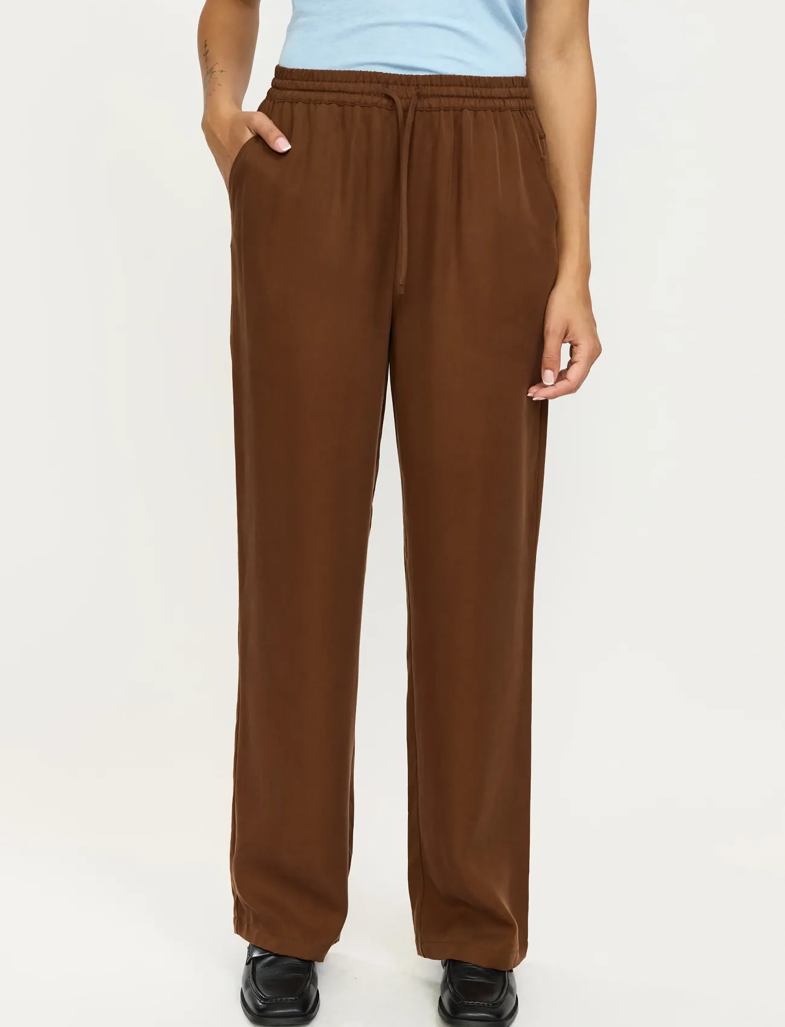 Soft Rebels Sruma Pant, L, Brown, Bukser > Lige Ben, Dame
