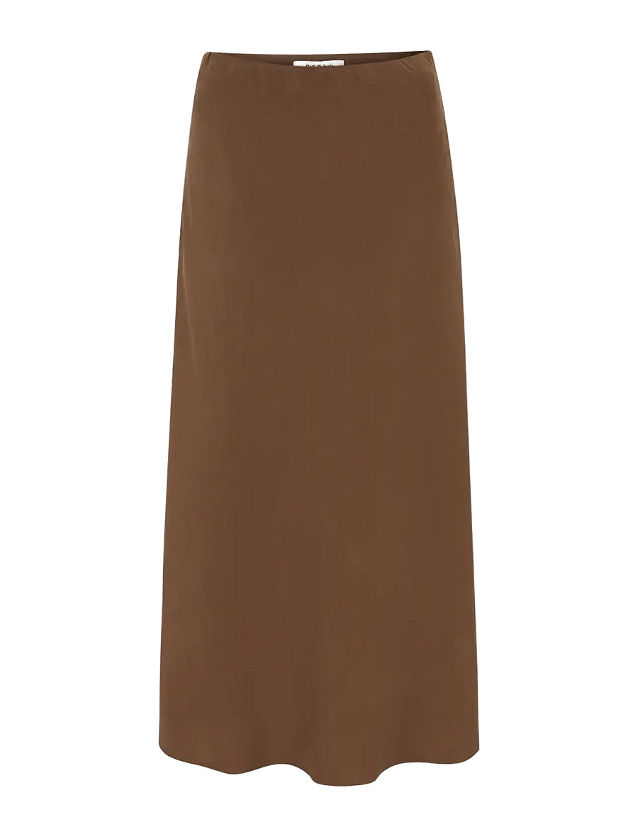 Soft Rebels - SRUma Abia Midi Skirt - midi nederdele - downtown brown - 1