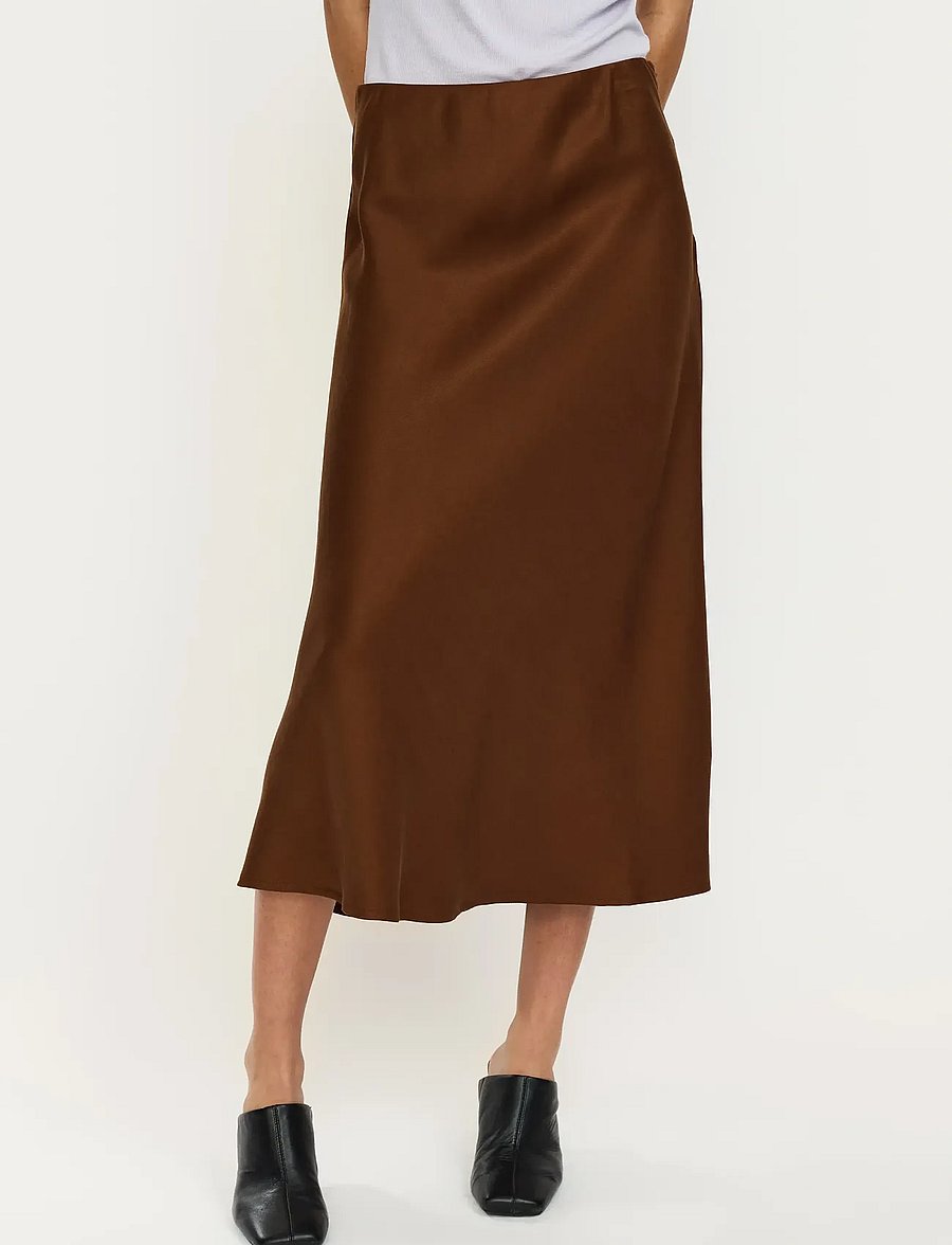 Soft Rebels - SRUma Abia Midi Skirt - midi nederdele - downtown brown - 3