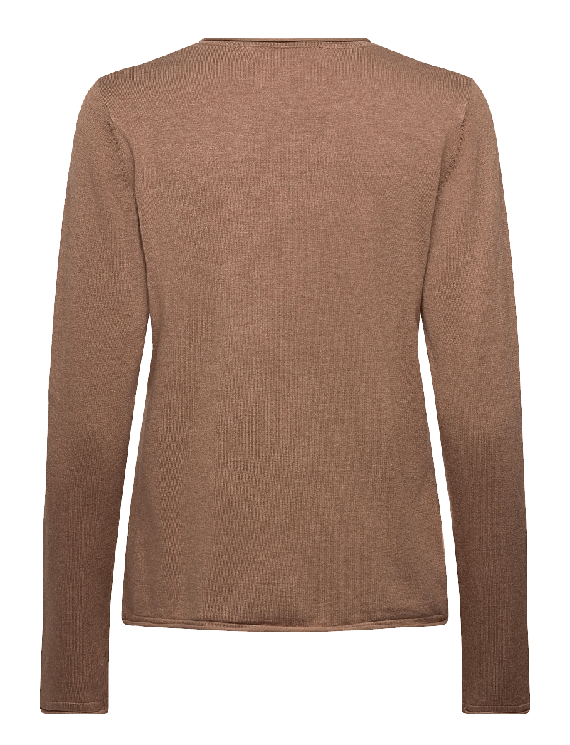 Soft Rebels - SRMarla O-Neck Roll Edge Knit - sviitrid - toasted coconut melange - 2