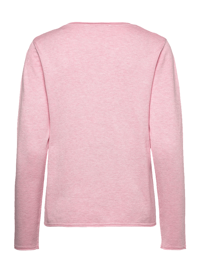 Soft Rebels - SRMarla O-Neck Roll Edge Knit - sviitrid - 196 bleached mauve melange - 2