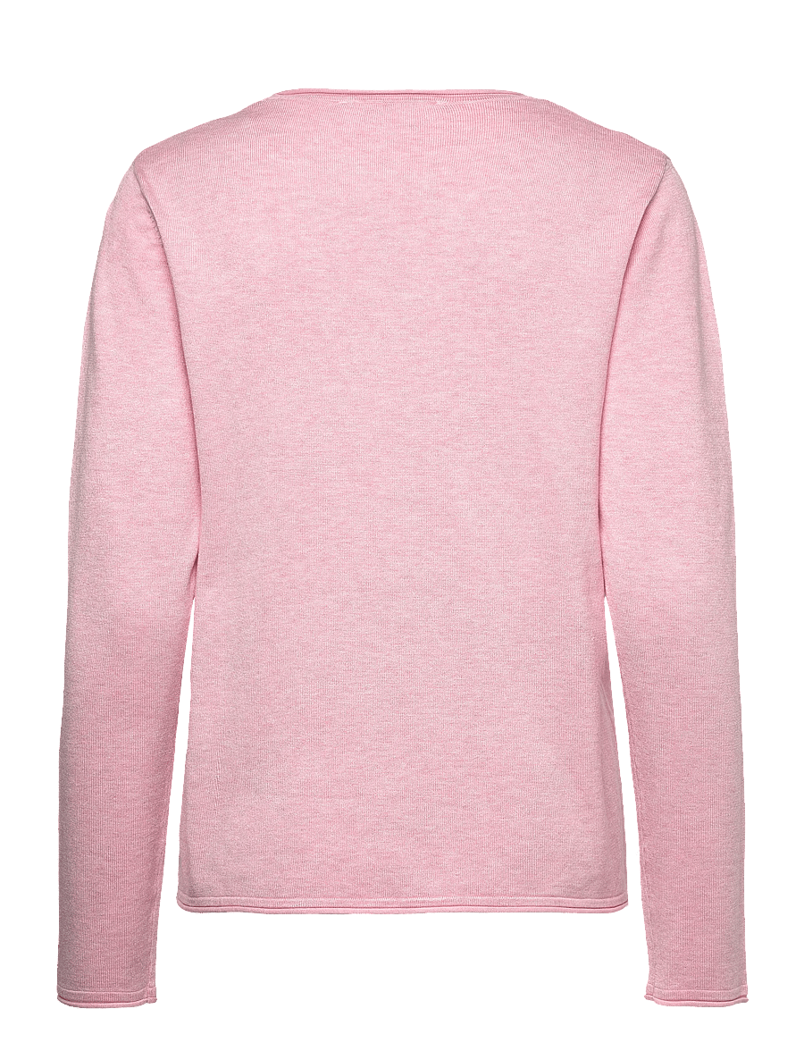 Soft Rebels - SRMarla O-neck Knit Roll Edge - kampsunid - 196 bleached mauve melange - 2