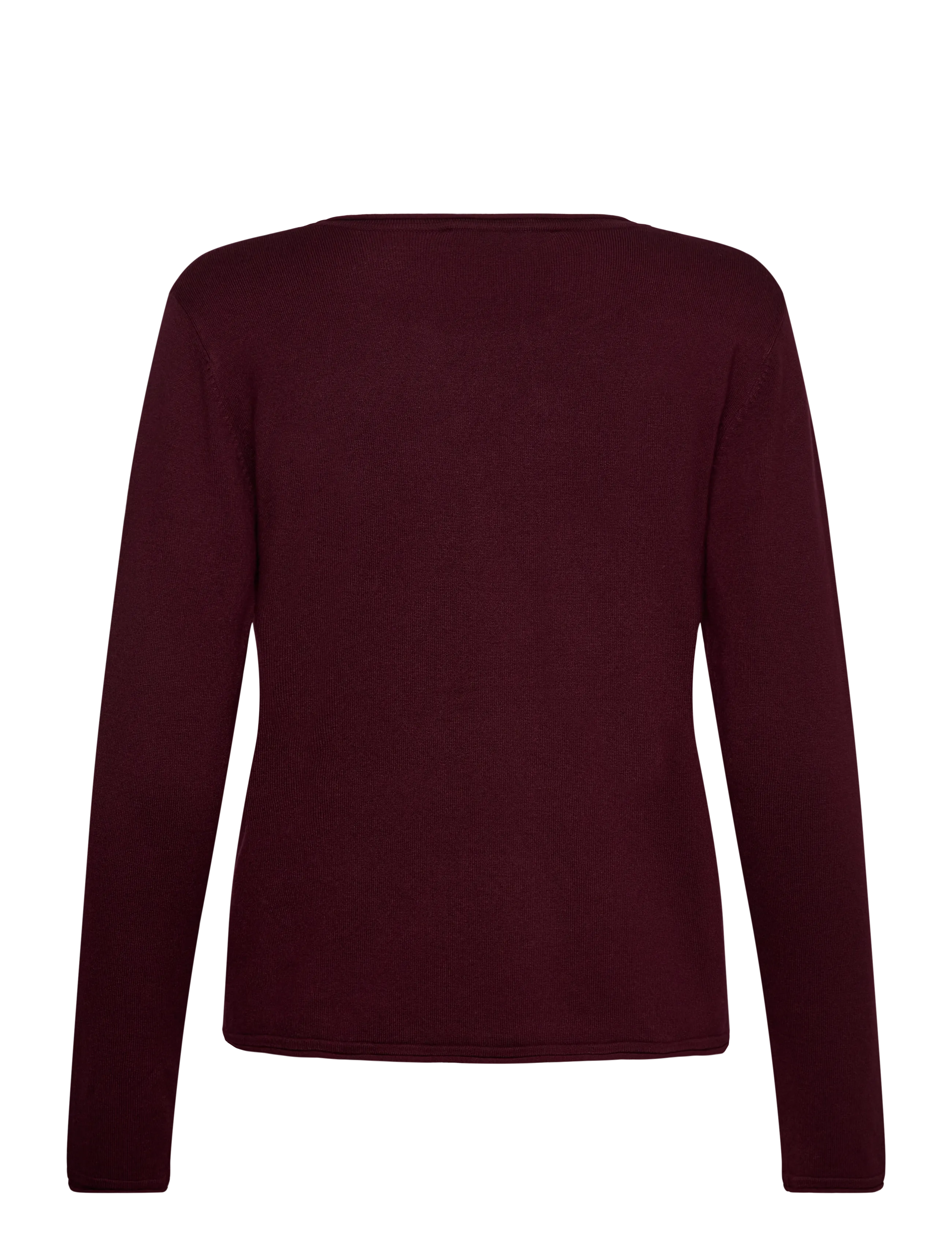 Soft Rebels - SRMarla O-neck Roll Edge Knit - höstkläder - 365 vinyard wine - 2