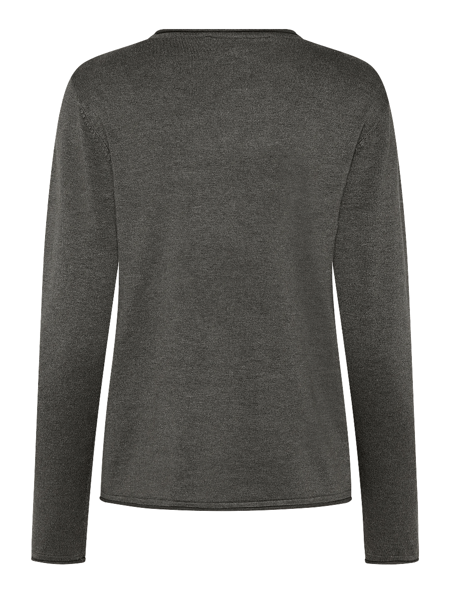Soft Rebels - SRMarla O-neck Knit Roll Edge - kampsunid - 368 canteen melange - 1