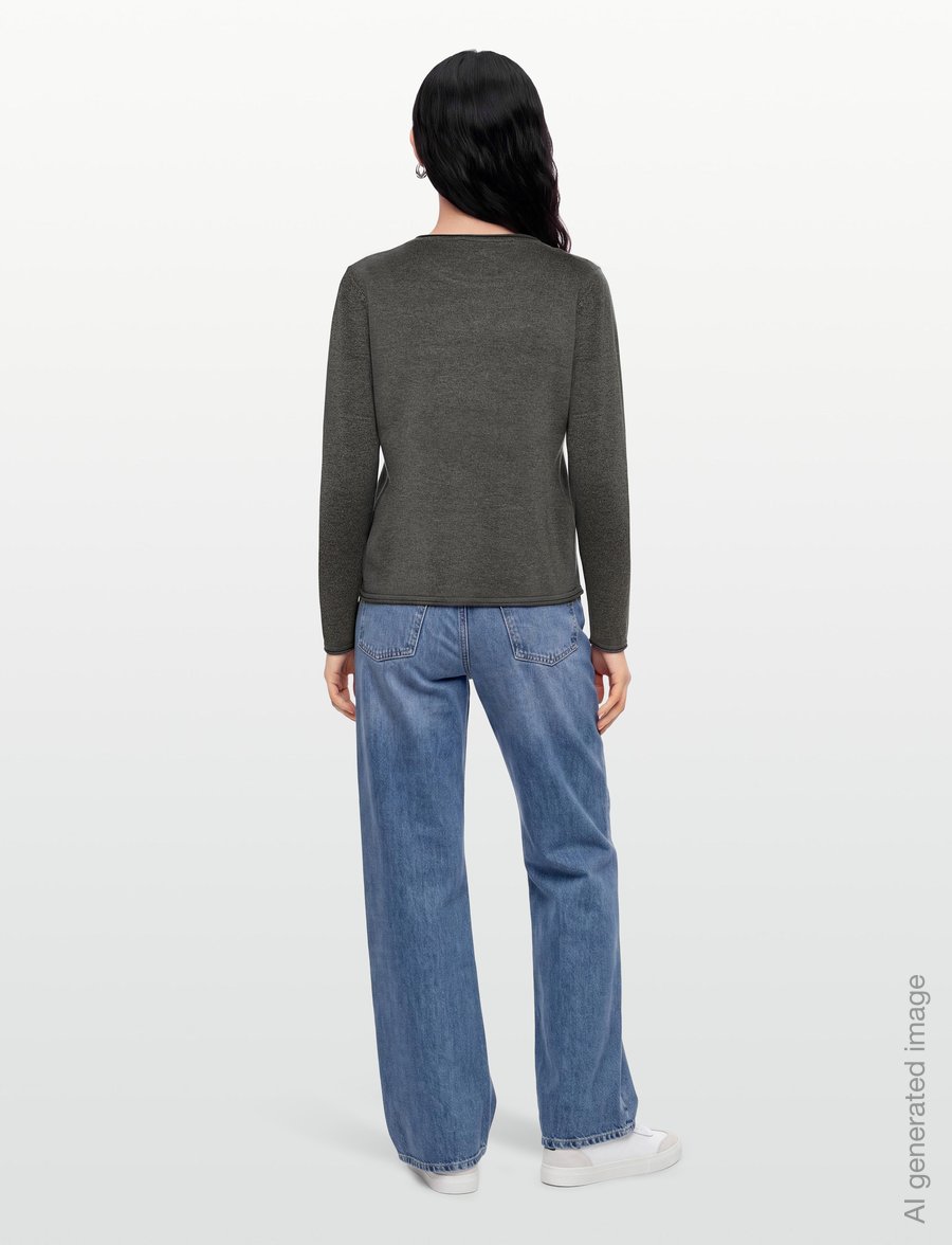Soft Rebels - SRMarla O-neck Knit Roll Edge - megztiniai - 368 canteen melange - 4