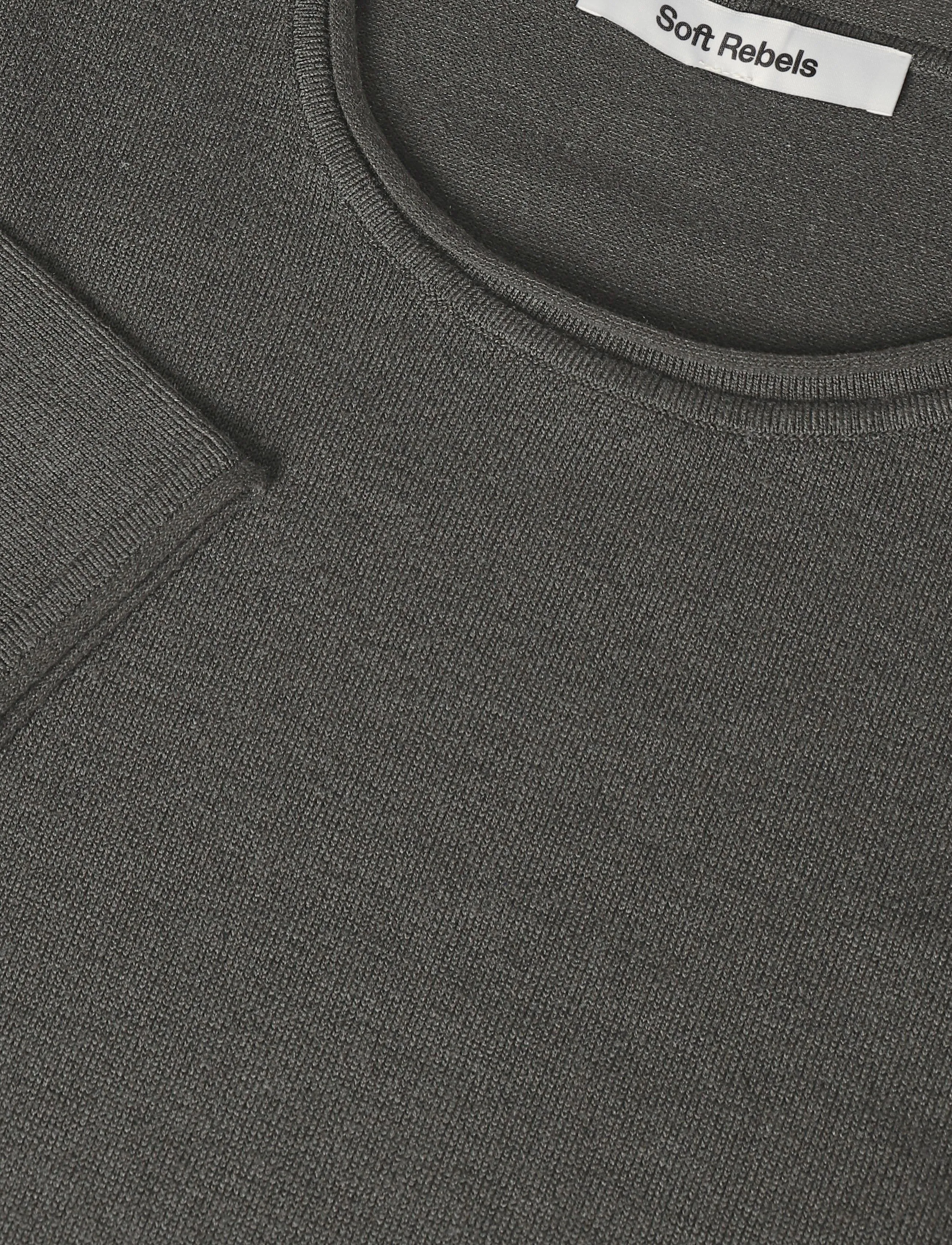 Soft Rebels - SRMarla O-neck Knit Roll Edge - kampsunid - 368 canteen melange - 2