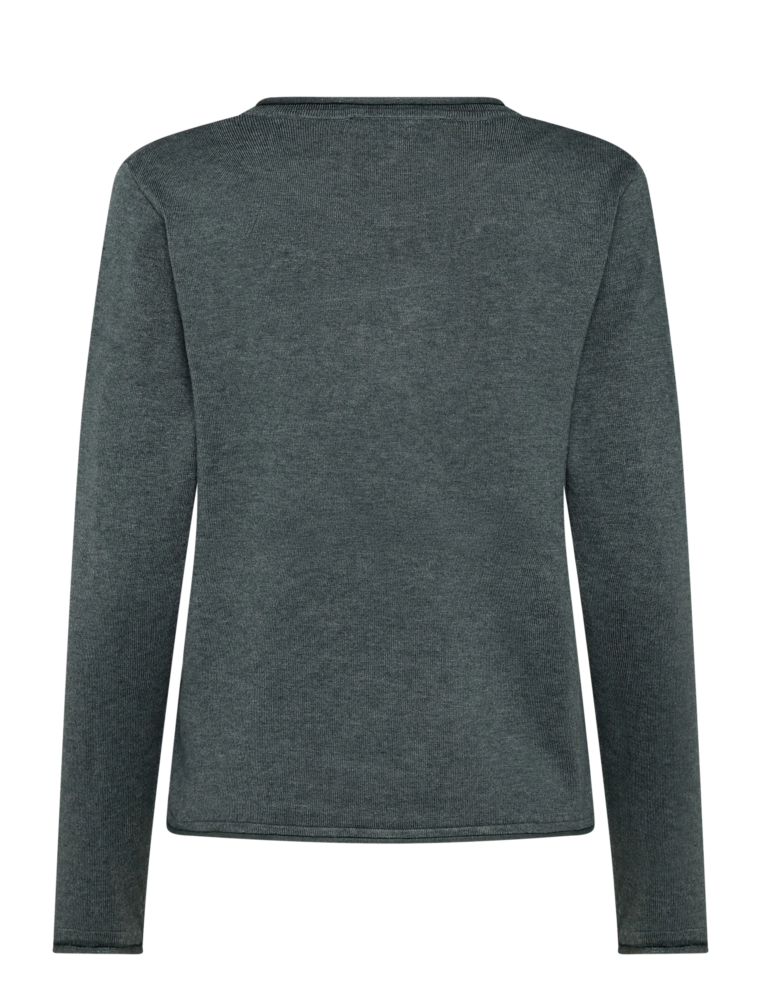 Soft Rebels - SRMarla O-neck Knit Roll Edge - kampsunid - 371 balsam green melange - 2