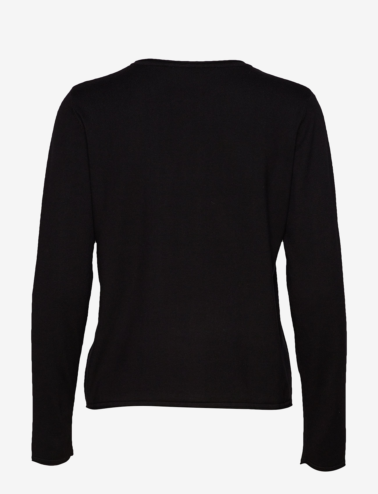 Soft Rebels - SRMarla O-neck Knit Roll Edge - stickade tröjor - black - 2