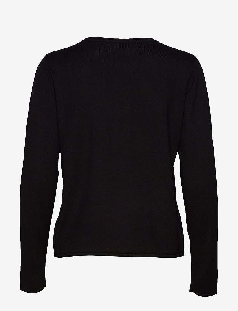 Soft Rebels - SRMarla O-neck Knit Roll Edge - stickade tröjor - black - 2