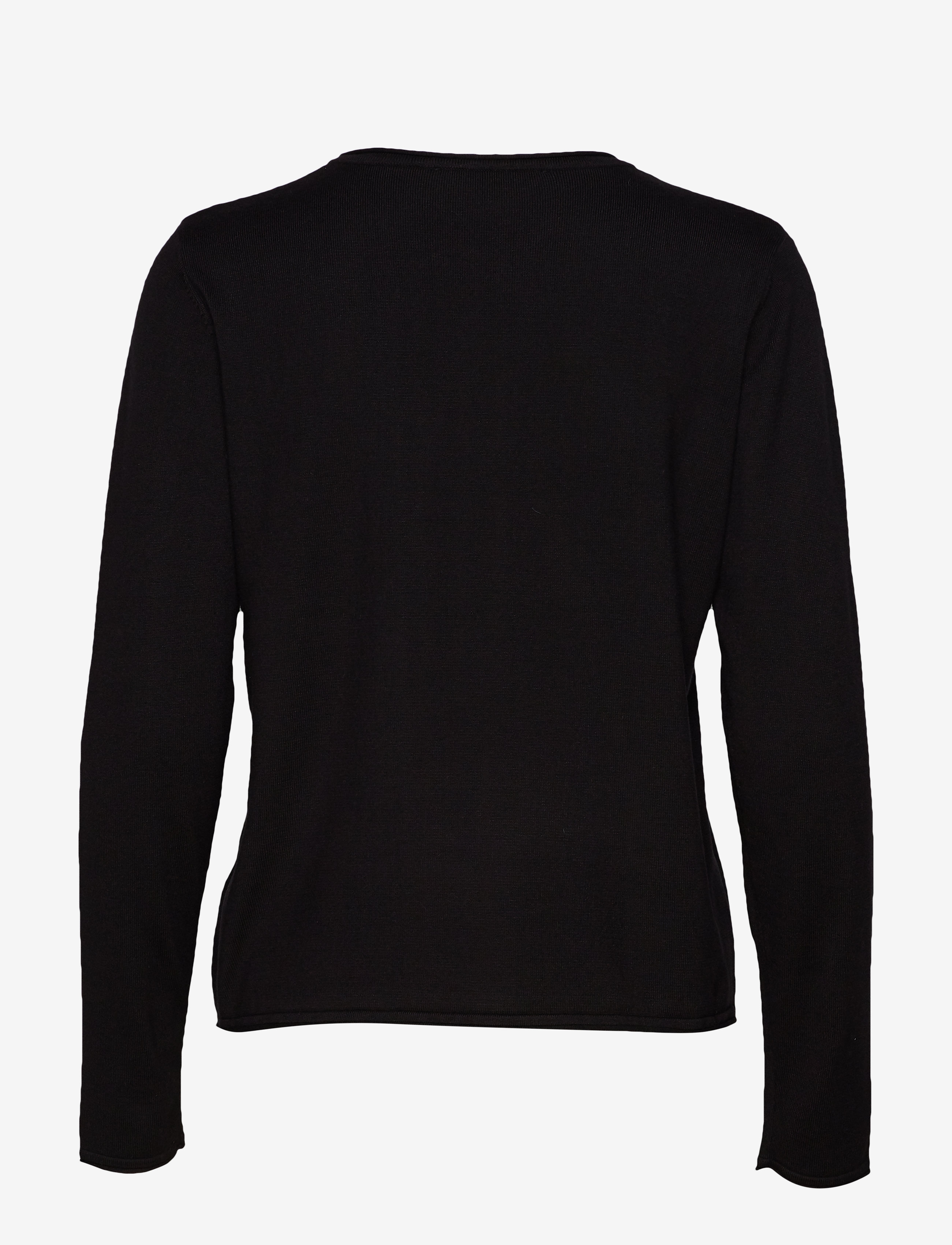 Soft Rebels - SRMarla O-neck Roll Egde Knit - stickade tröjor - black - 2