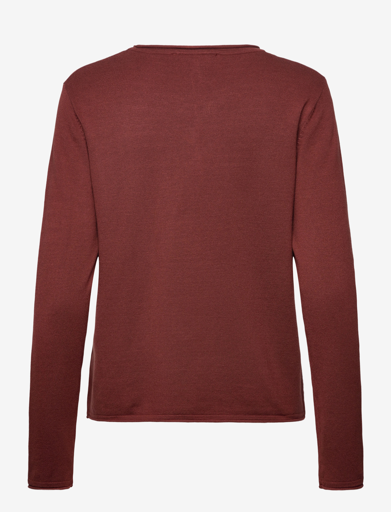 Soft Rebels - SRMarla O-Neck Roll Edge Knit - pullover - cherry mahogany - 1