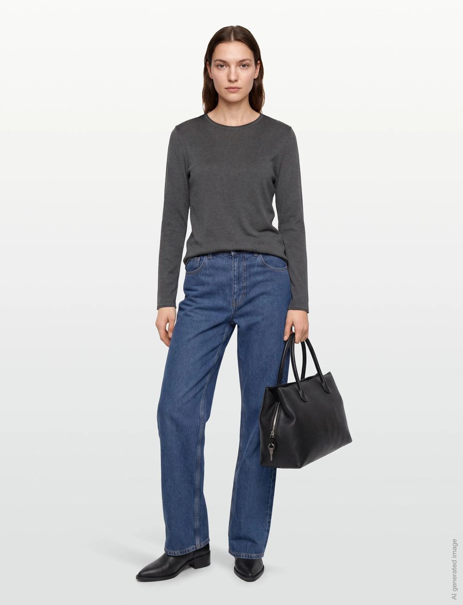 Soft Rebels - SRMarla O-neck Knit Roll Edge - pullover - chimera melange - 0