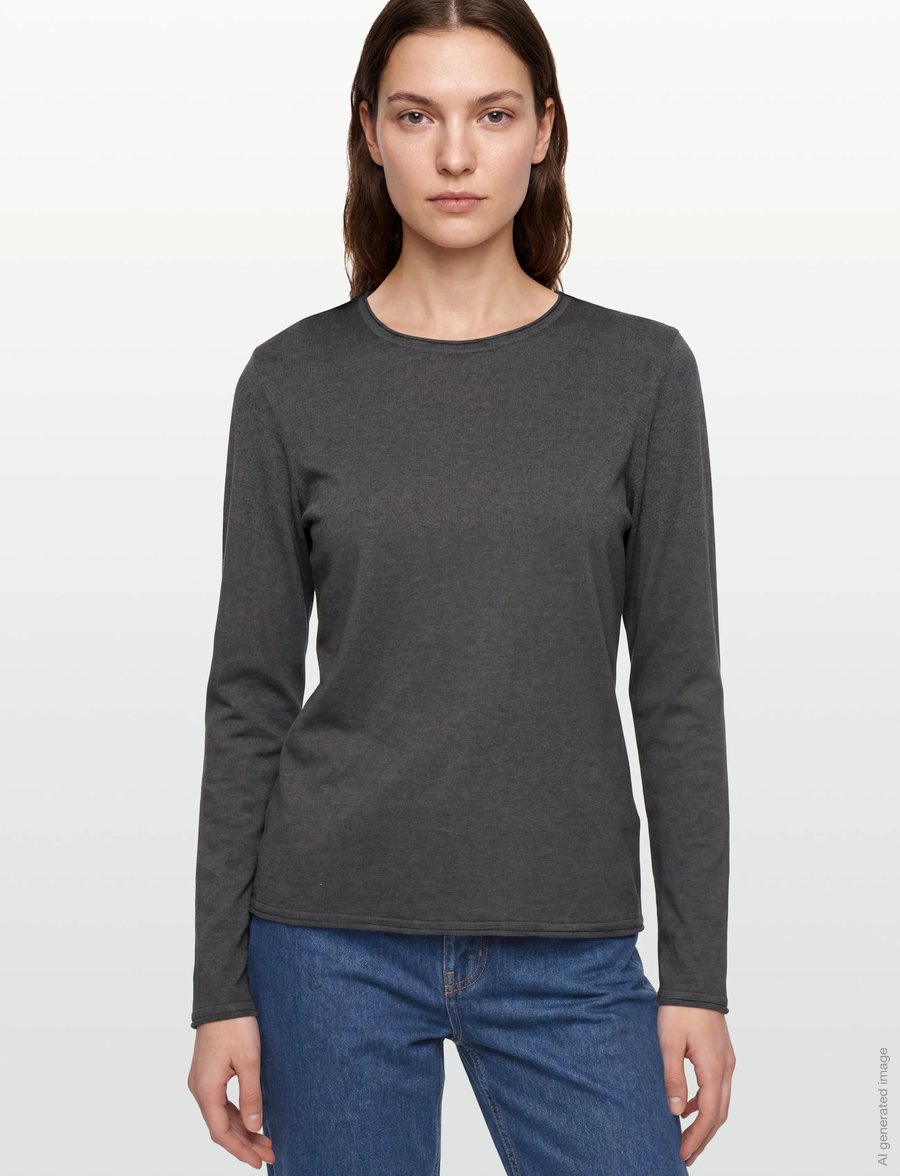 Soft Rebels - SRMarla O-neck Knit Roll Edge - pullover - chimera melange - 3