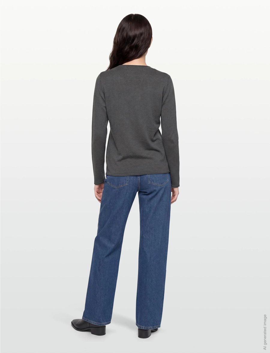 Soft Rebels - SRMarla O-neck Knit Roll Edge - pullover - chimera melange - 4