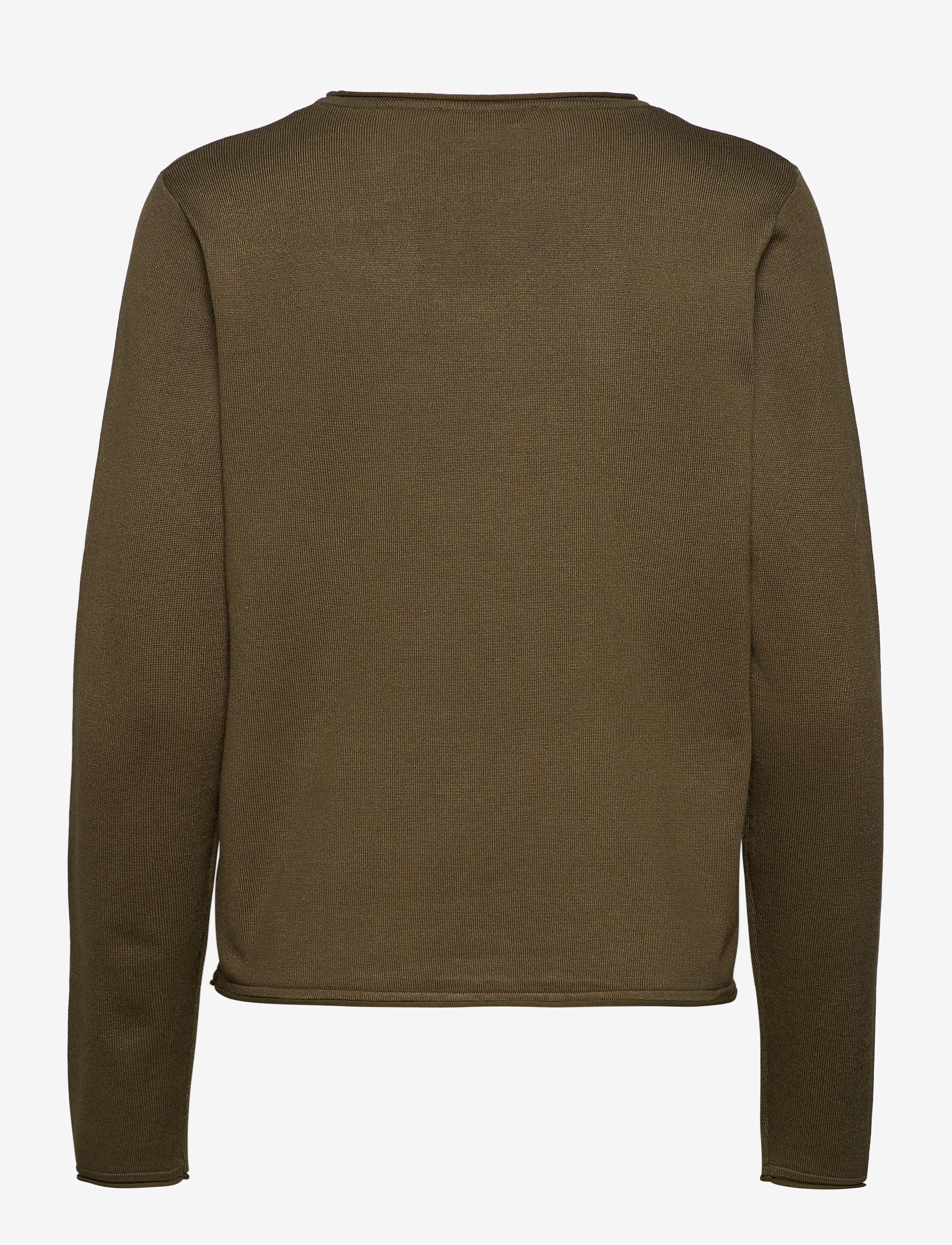 Soft Rebels - SRMarla O-neck Roll Edge Knit - trøjer - dark olive - 1