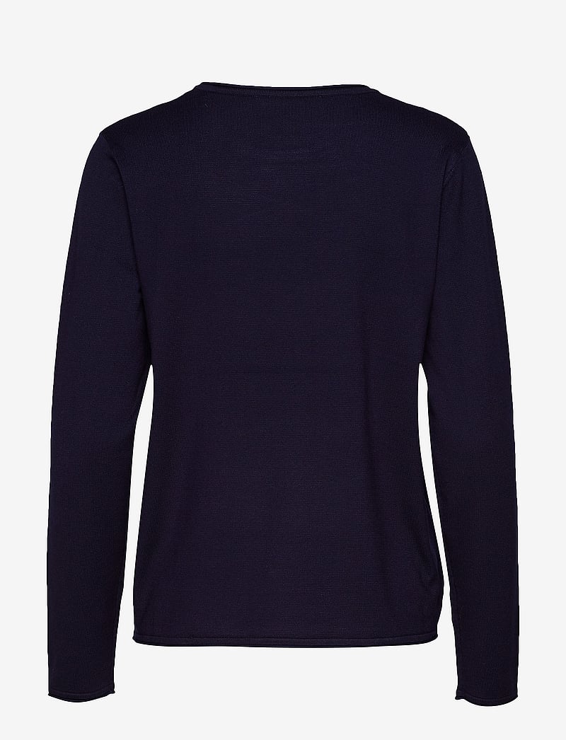 Soft Rebels - SRMarla O-Neck Roll Edge Knit - strikkegensere - total eclipse - 1