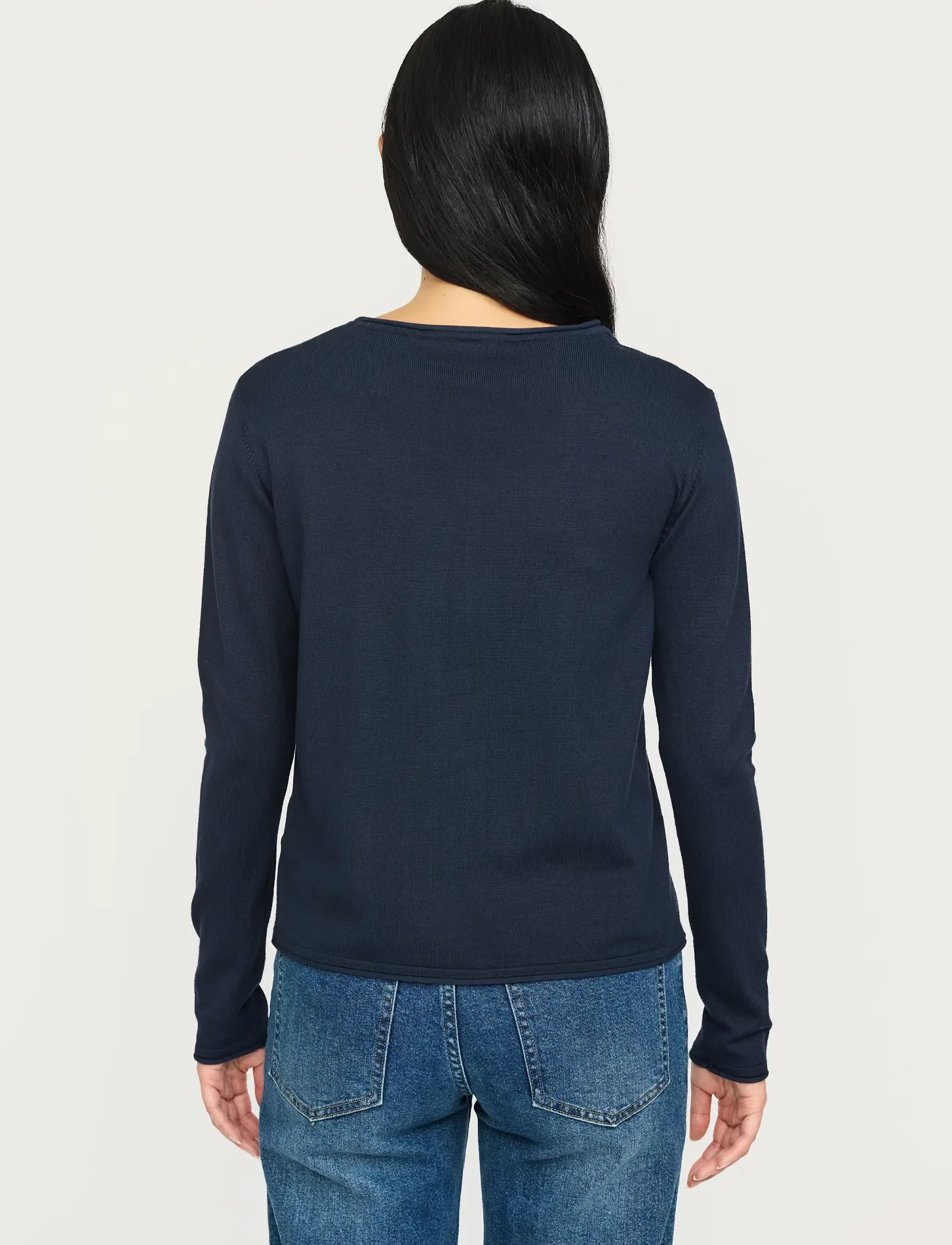 Soft Rebels - SRMarla O-neck Knit Roll Edge - sügisesed riided - total eclipse - 3