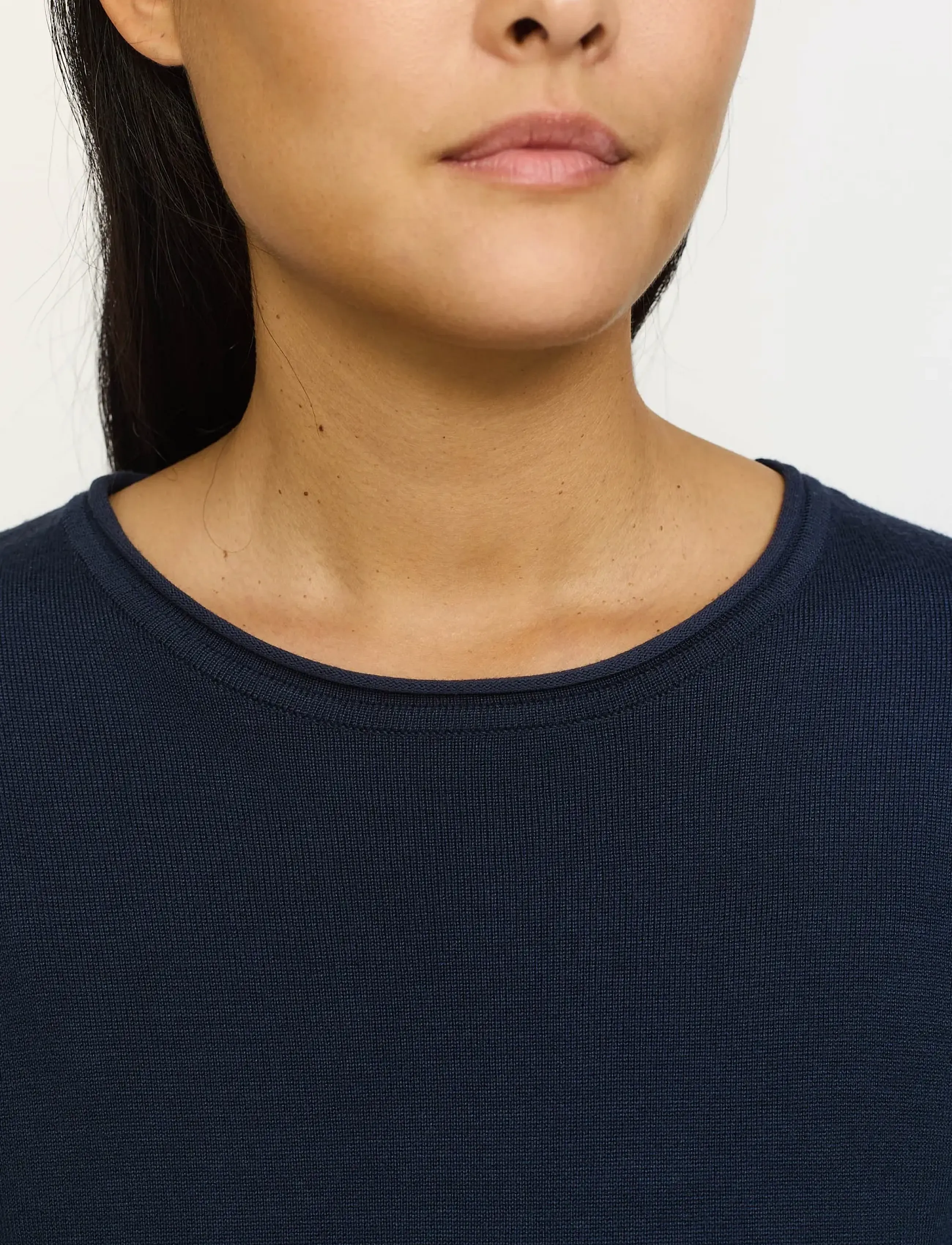 Soft Rebels - SRMarla O-neck Knit Roll Edge - sügisesed riided - total eclipse - 4