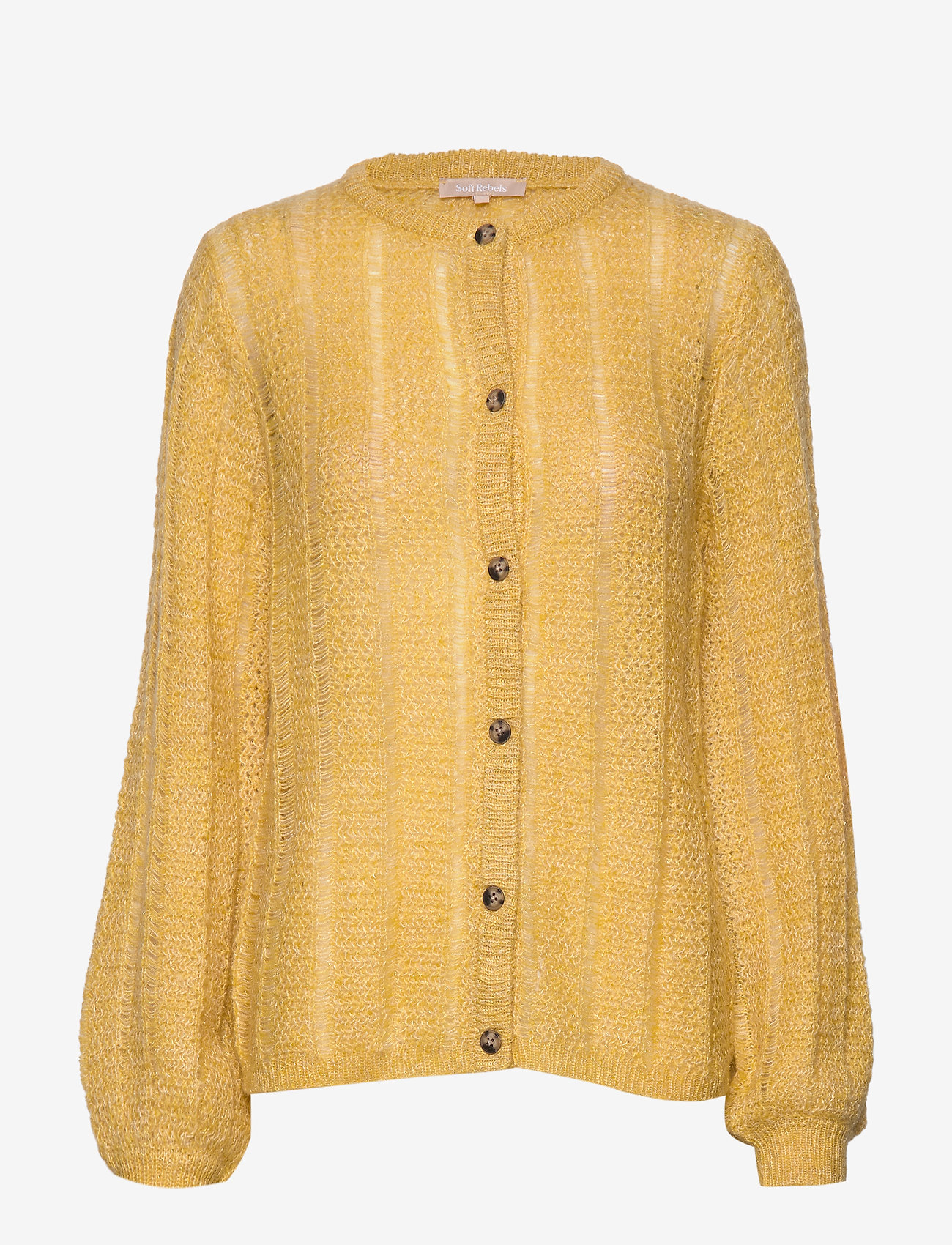 Soft Rebels - Elsa Cardigan Knit - ochre - 0
