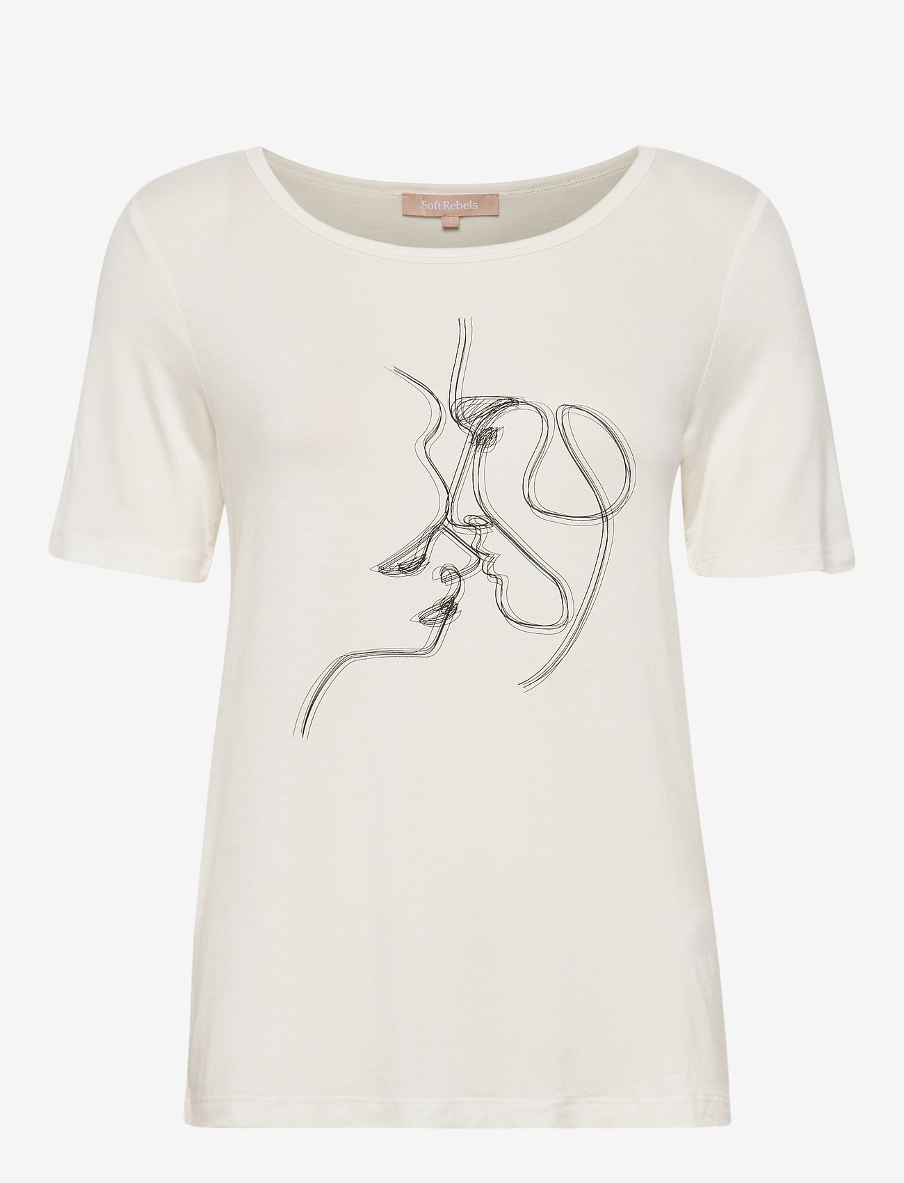Soft Rebels - Kisses SS Top - snow white / off white - 0