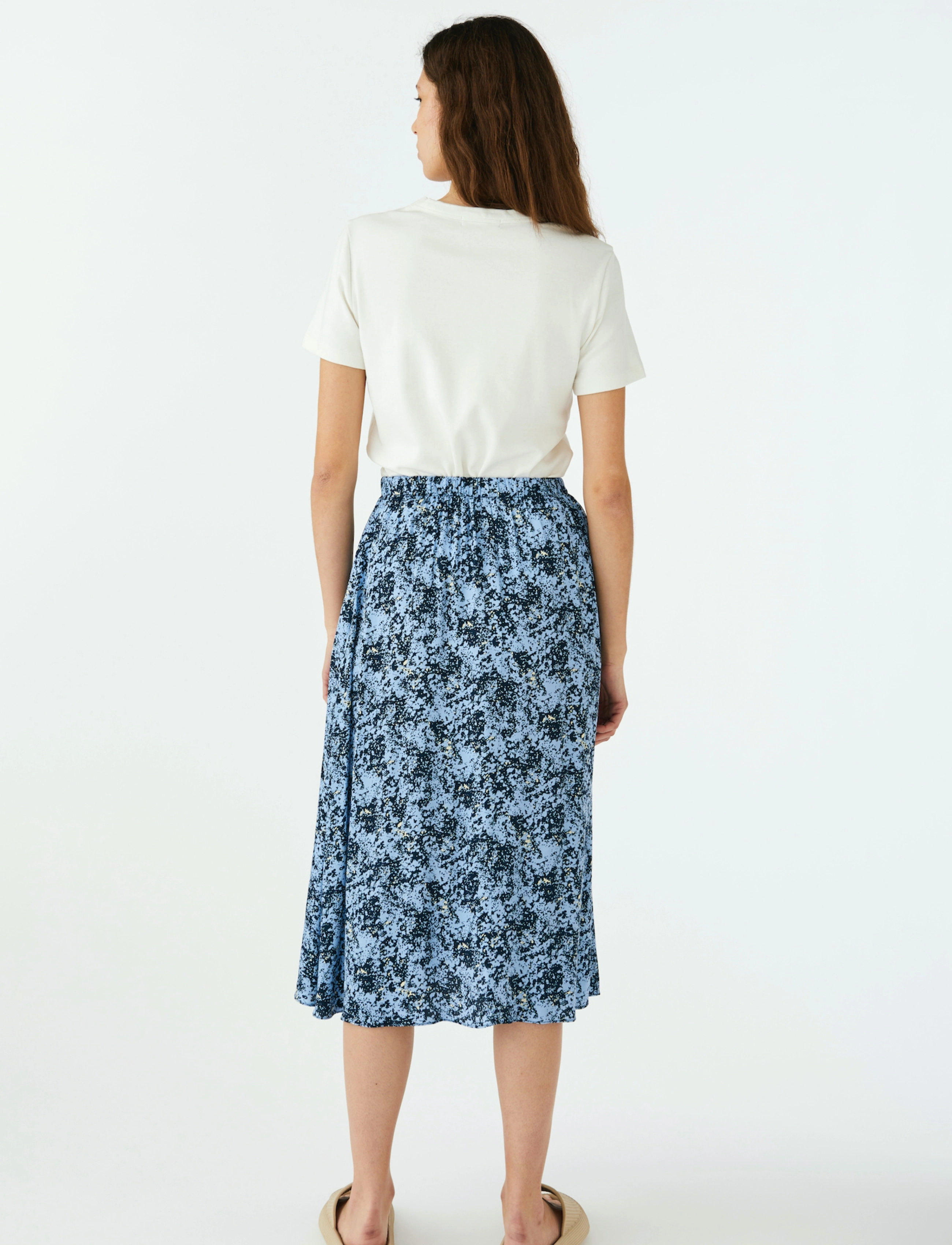 Soft Rebels - SRAviaja Midi Skirt - microscopic print placid blue - 4