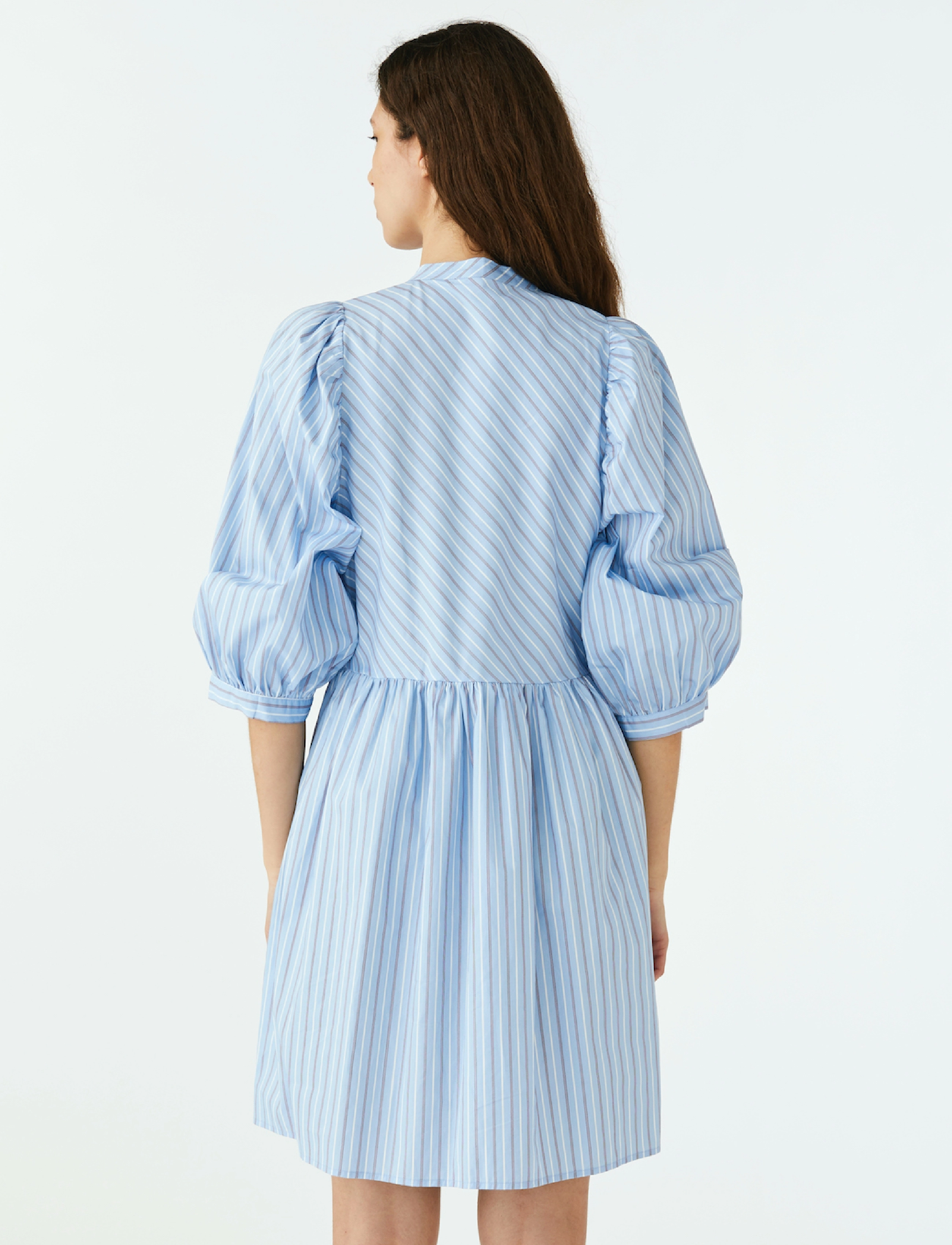 Soft Rebels - SREditta Dress - two tone stripes placid blue - 4