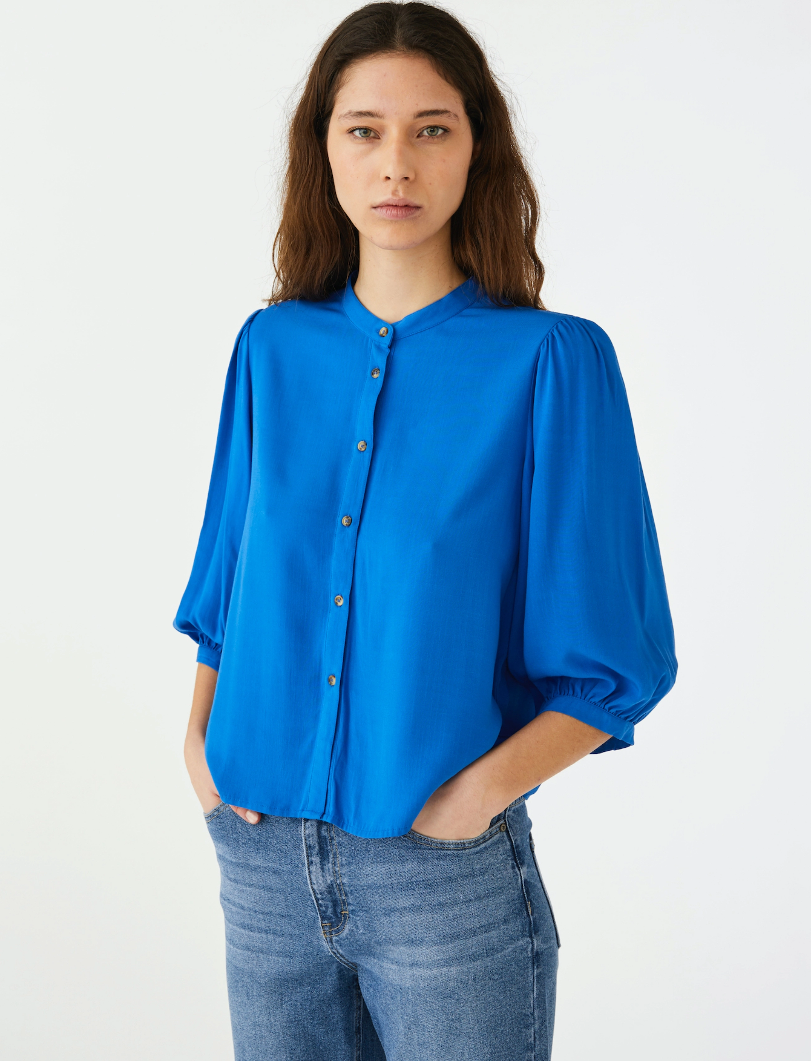 Soft Rebels - SRElma 3/4 Shirt - turkish sea - 2
