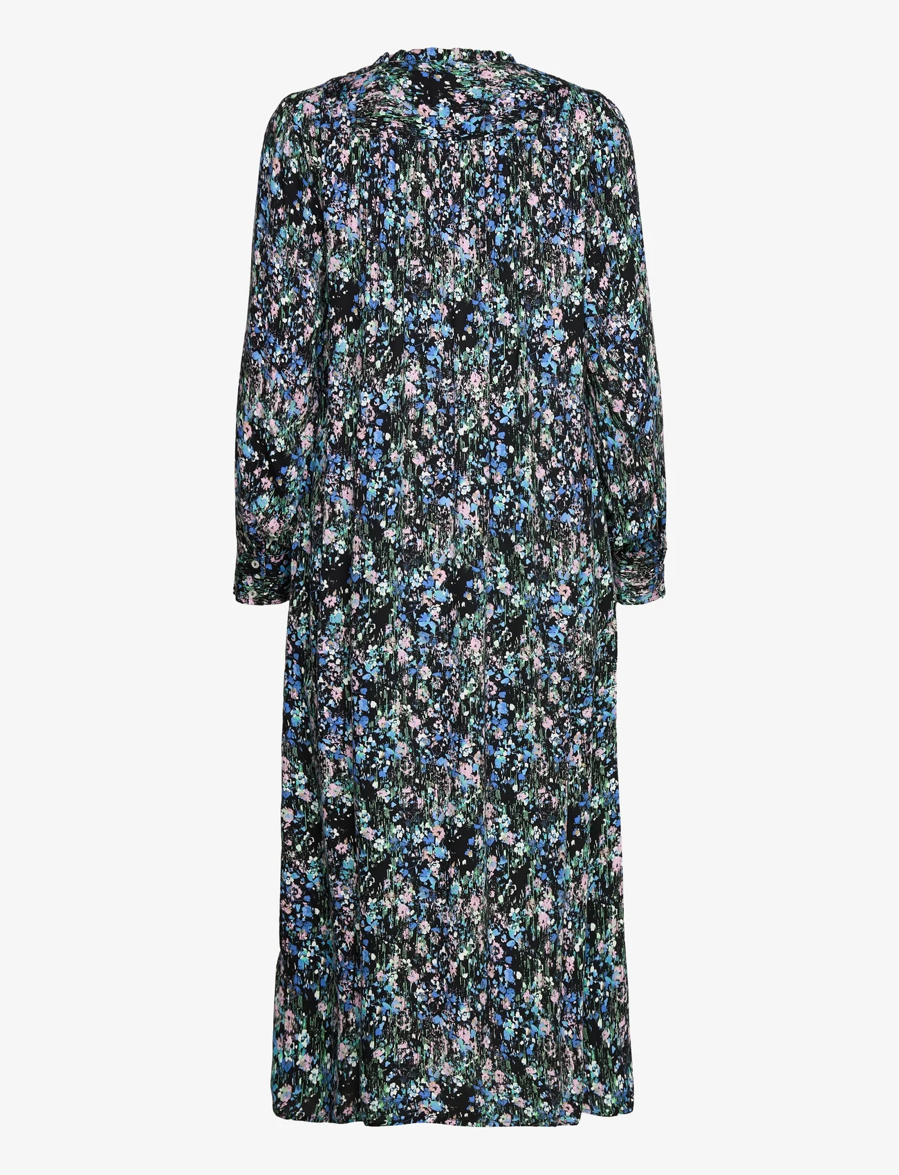 Soft Rebels - SREmber Midi Dress - summer dresses - multi pop flower azure blue print - 1