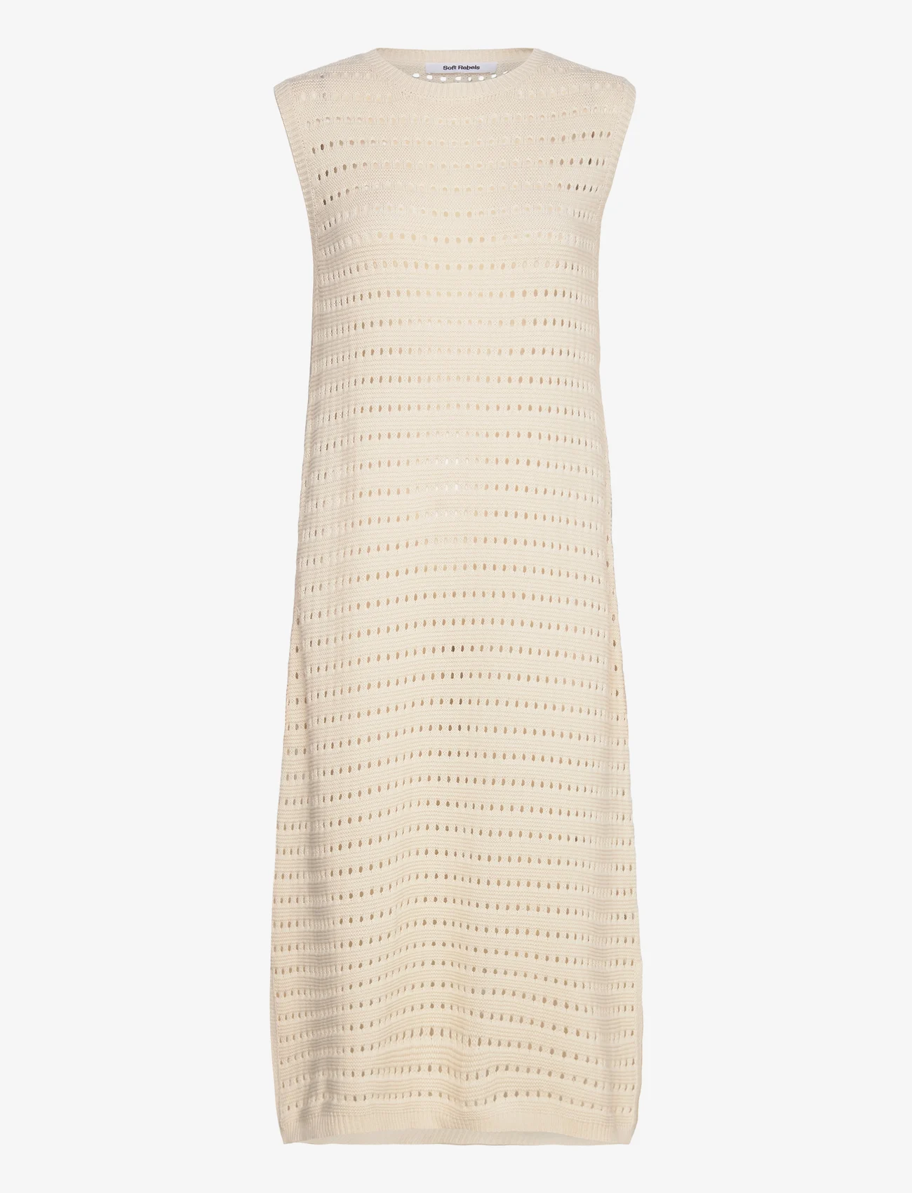Soft Rebels - SRHennie Knit Dress - festtøj til outletpriser - whitecap gray - 0
