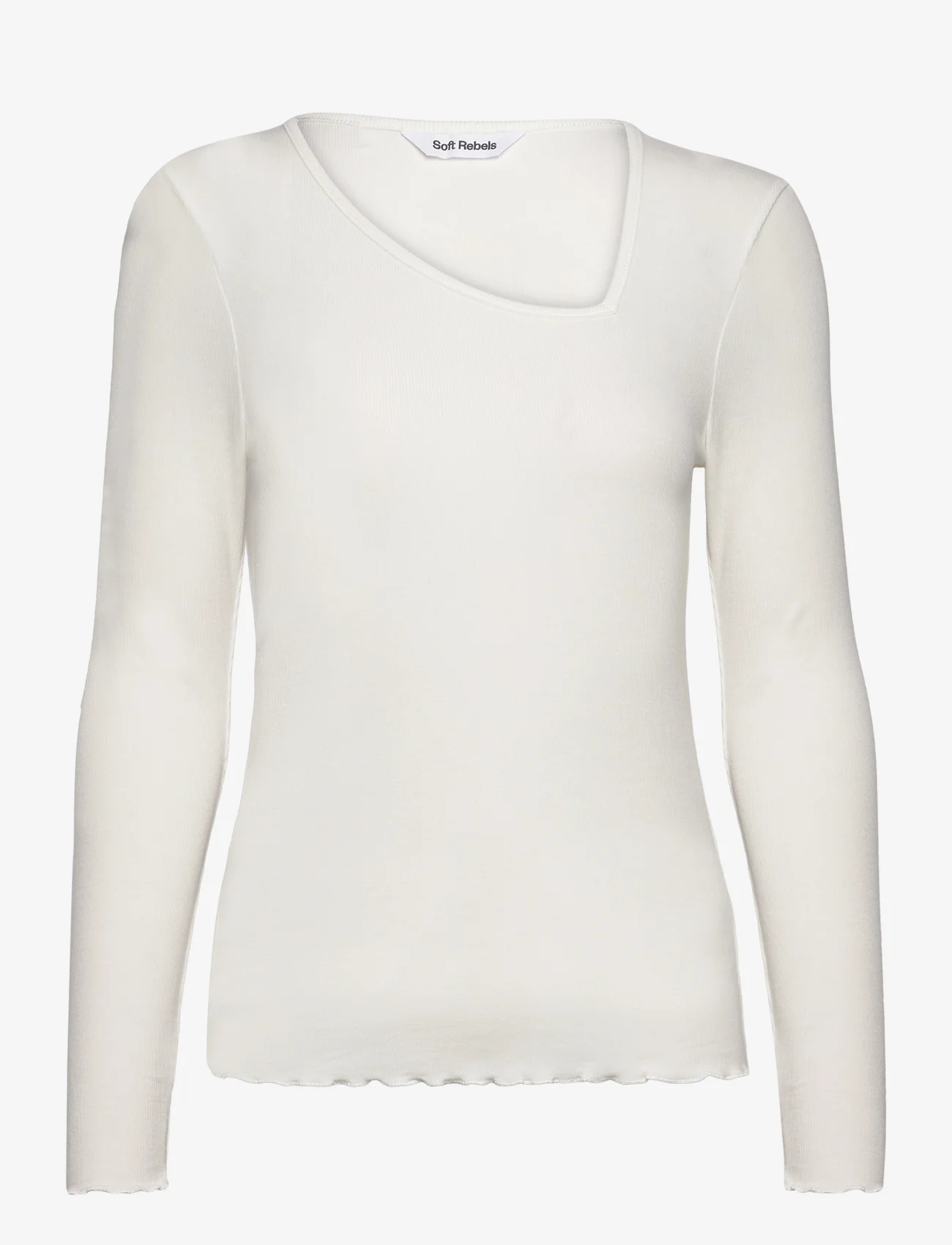 Soft Rebels - SRFenja Asymmetrical Top - t-shirts & tops - snow white - 0