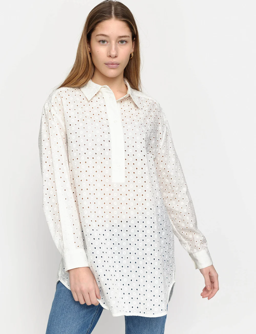 Soft Rebels - SRMarine Shirt - langærmede skjorter - snow white - 0