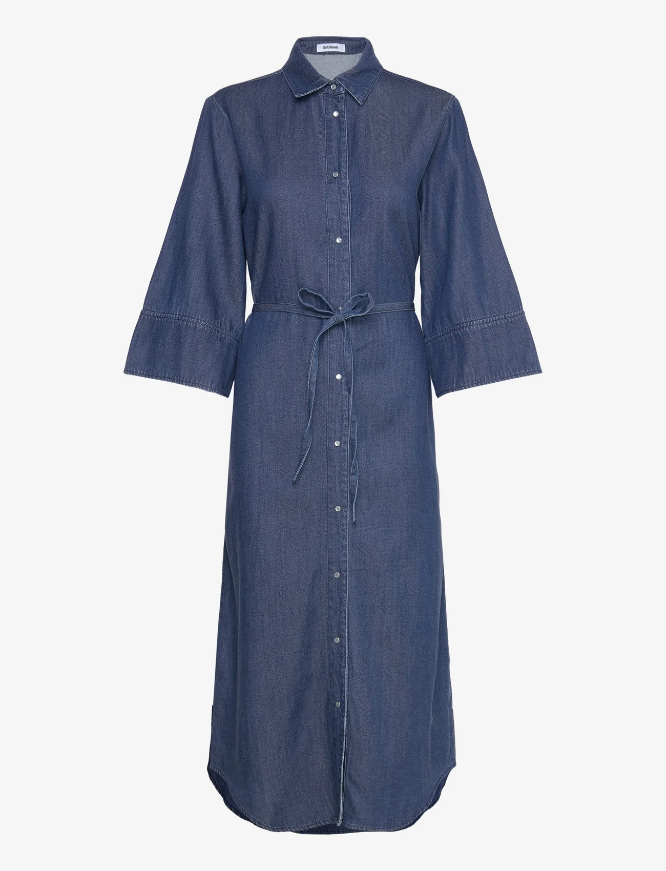 Soft Rebels - SRAzalea Midi Dress - denimkjoler - light blue wash - 0