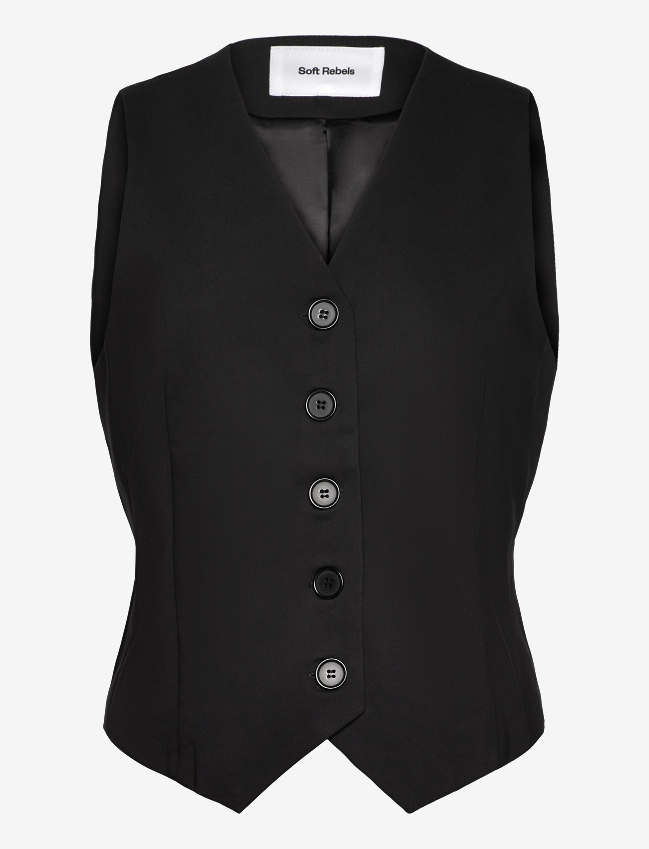 Soft Rebels - SRHibiscus Waistcoat - black - 0