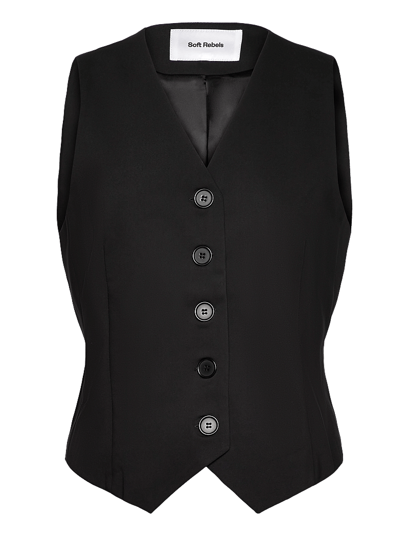 Soft Rebels - SRHibiscus Waistcoat - black - 0