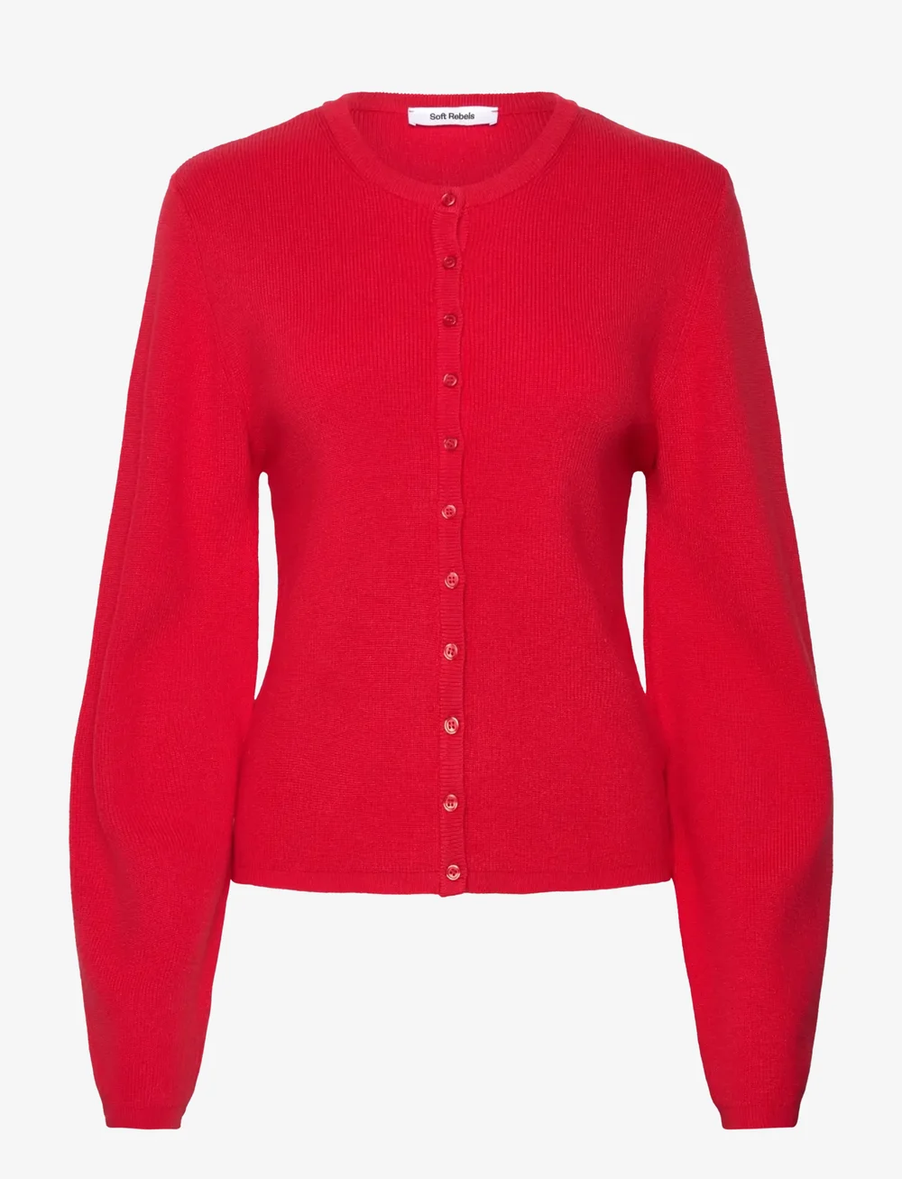 Soft Rebels - SRMushi Cardigan knit - cardigans - racing red - 1