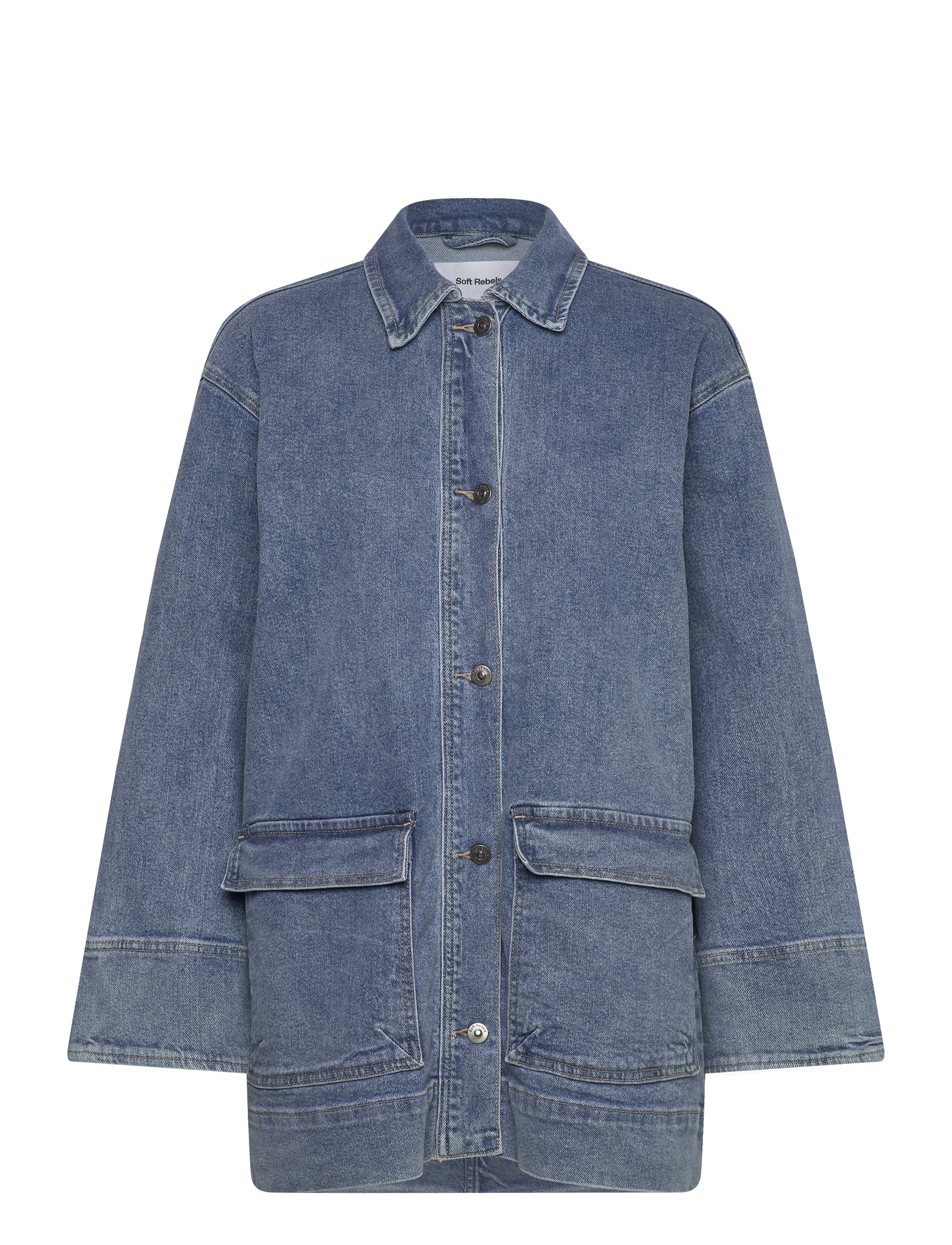 Soft Rebels Srkiki Denim Jacket, S, Jackets, Blau - Denim, Frauen