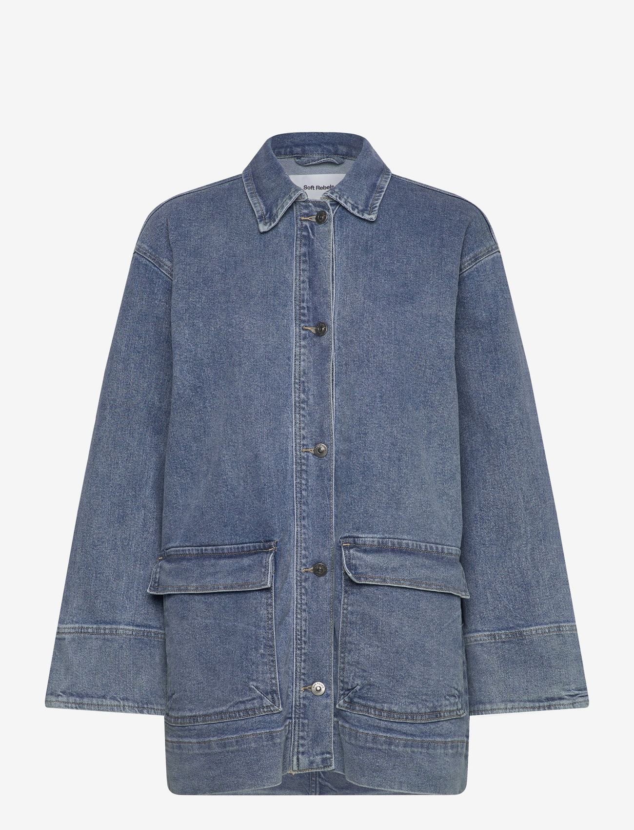 Soft Rebels - SRKiki Denim Jacket - spring jackets - true blue - 0