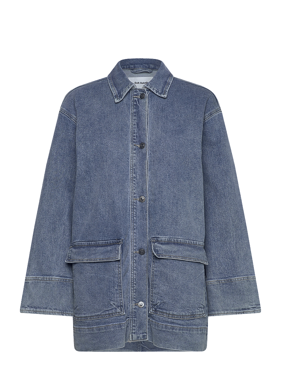 Soft Rebels - SRKiki Denim Jacket - frühlingsjacken - true blue - 0