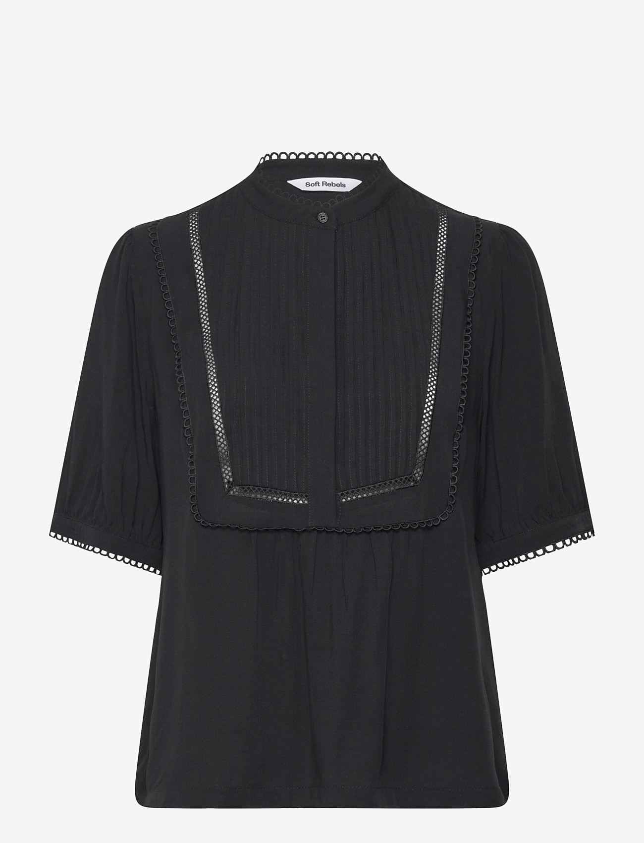 Soft Rebels - SRLinda Blouse - kortärmade blusar - black - 1
