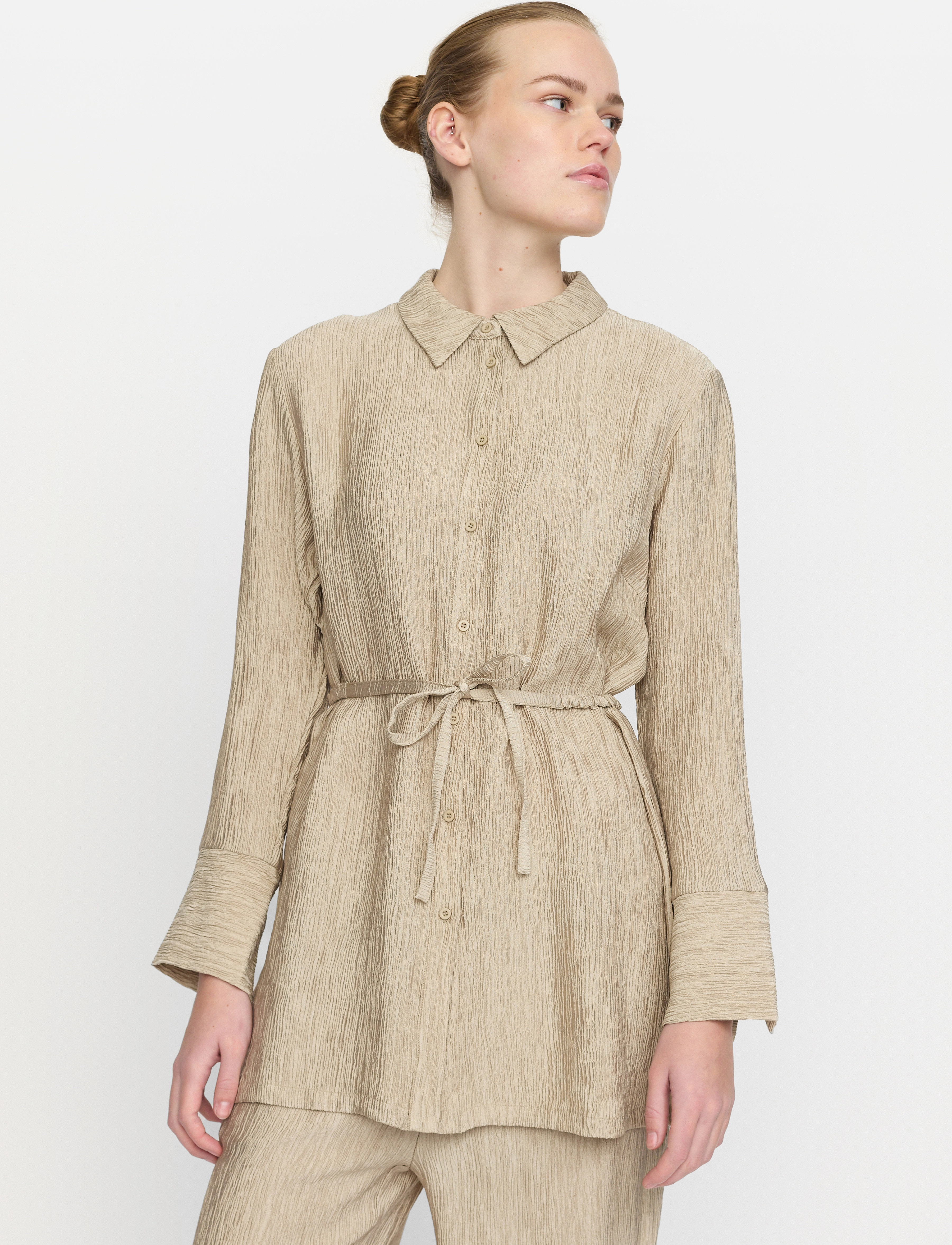 Soft Rebels - SRLottie Shirt - långärmade blusar - crockery - 3